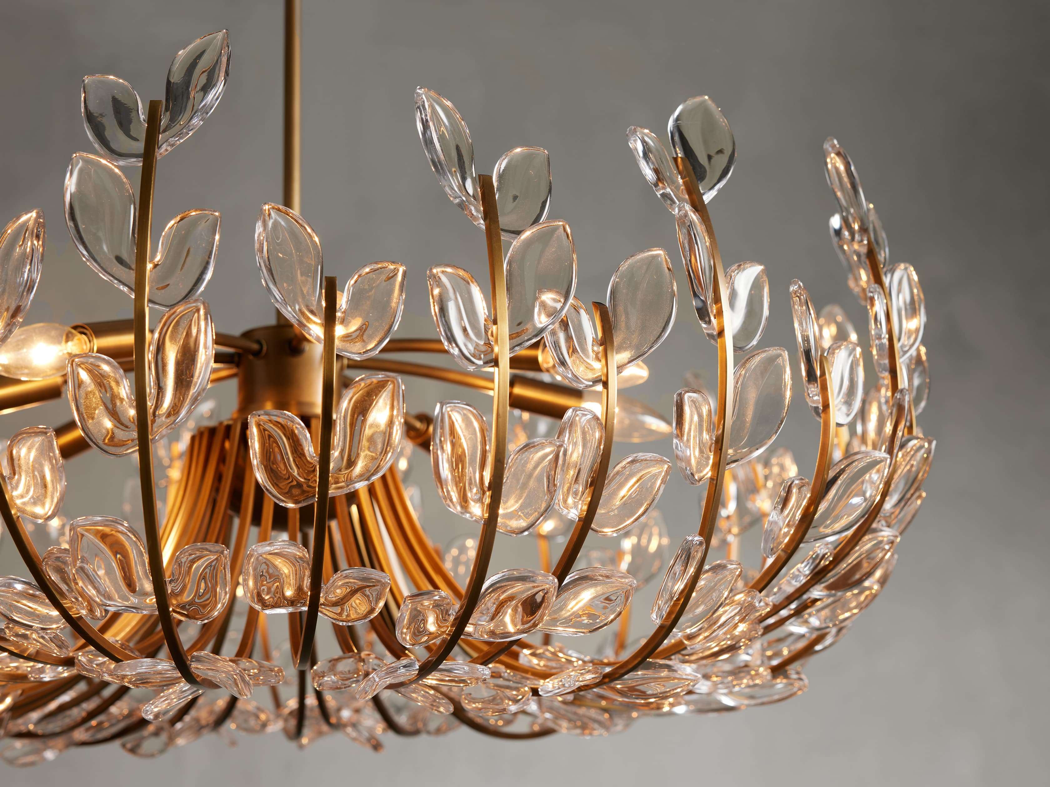 Adela Floral Crystal Round Chandelier - Image 9