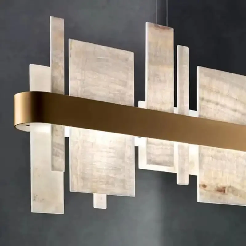 Alabaster Acropolis LED Oval Chandelier - Image 3