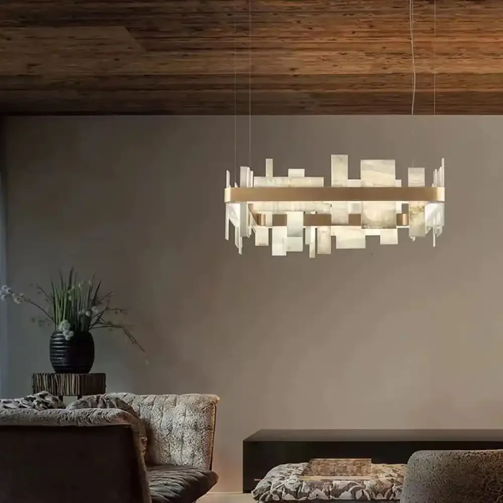 Alabaster Acropolis LED Square Chandelier - Image 3
