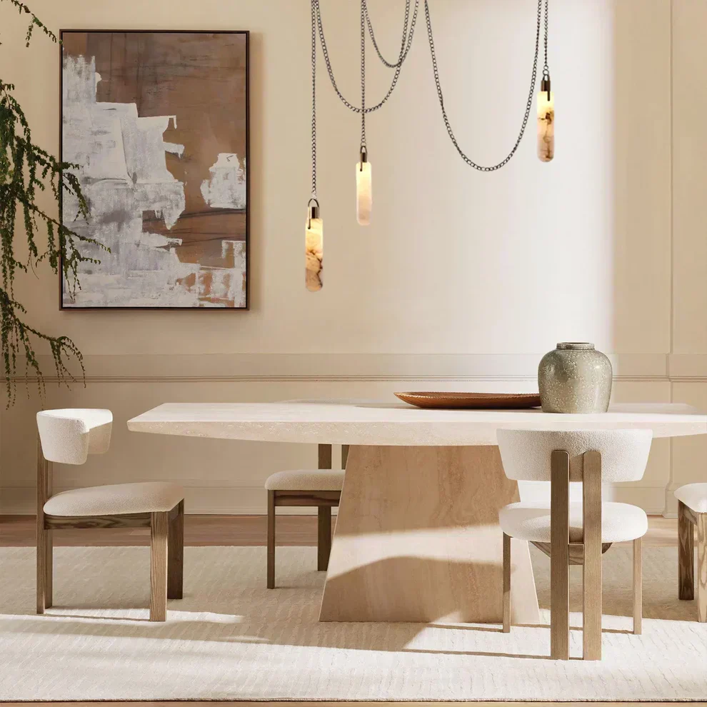 Alabaster Flint 5 Light Round Chandelier - Image 5