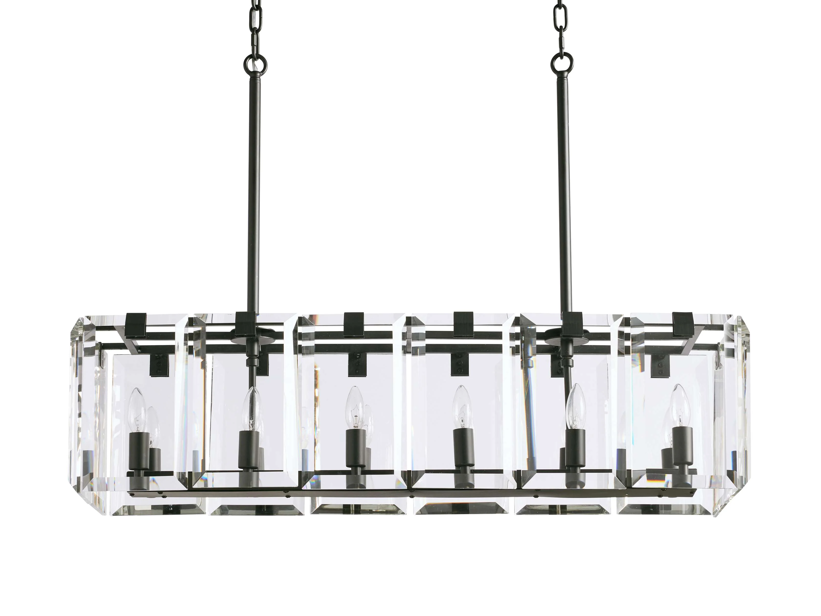 Amaya Delicate Crystal Rectangular Chandelier - Image 10