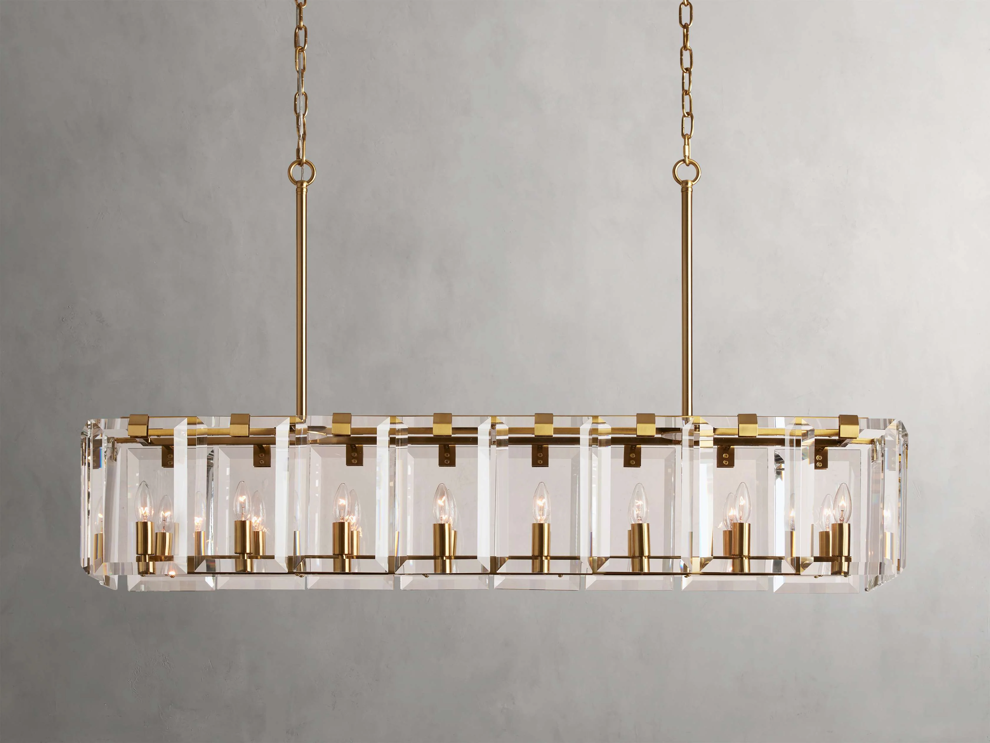 Amaya Delicate Crystal Rectangular Chandelier - Image 11