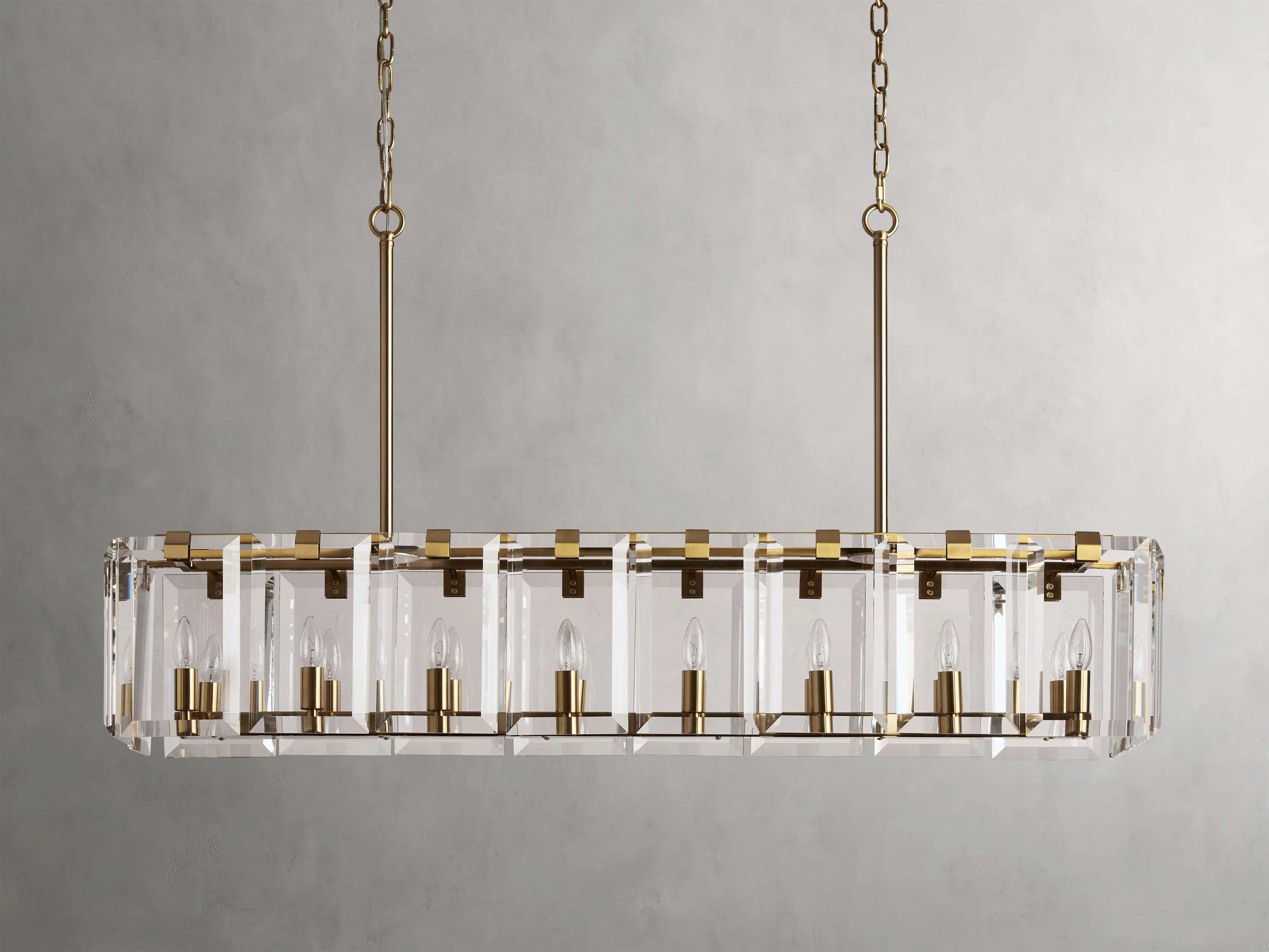 Amaya Delicate Crystal Rectangular Chandelier - Image 12