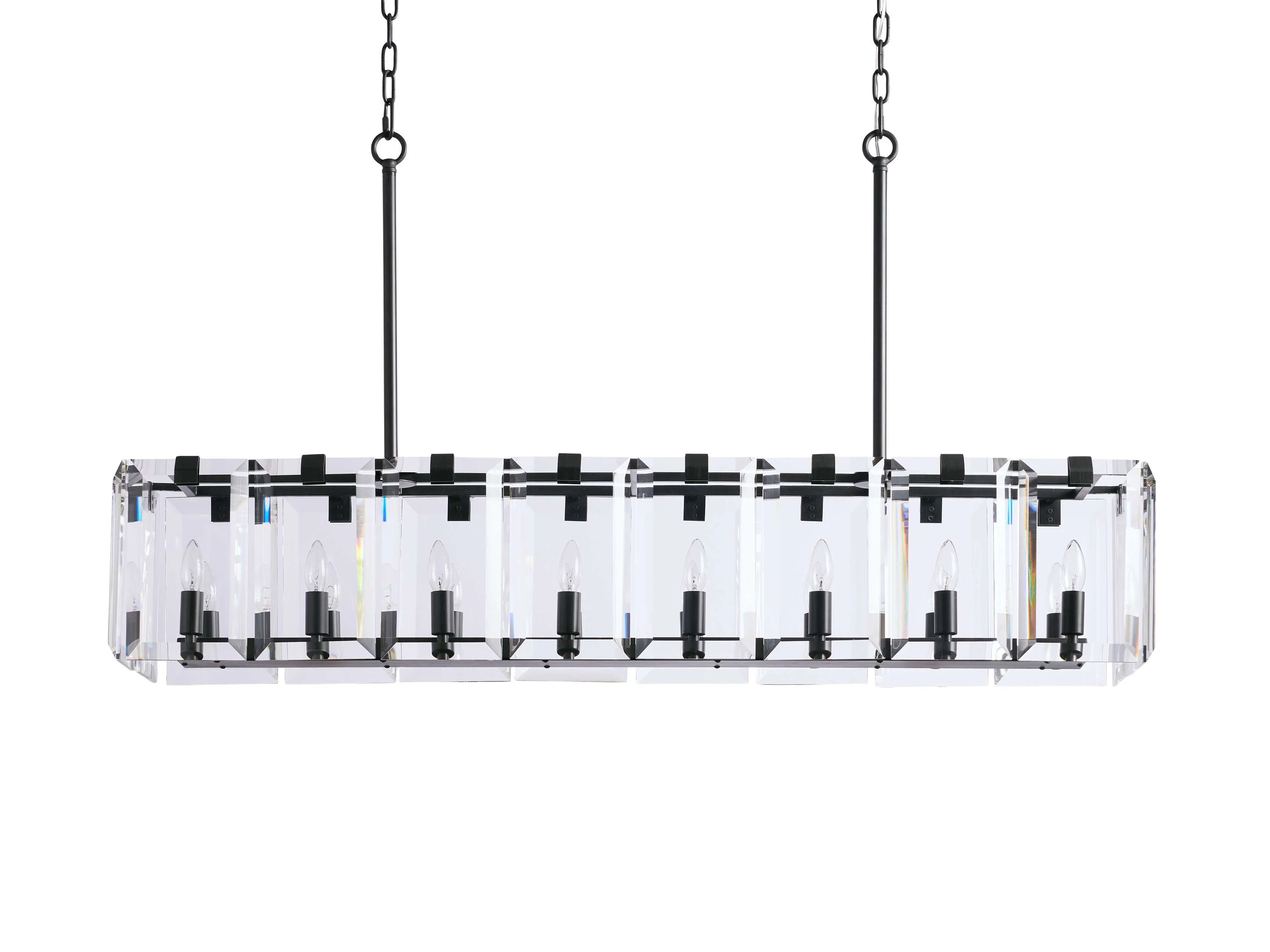 Amaya Delicate Crystal Rectangular Chandelier - Image 20