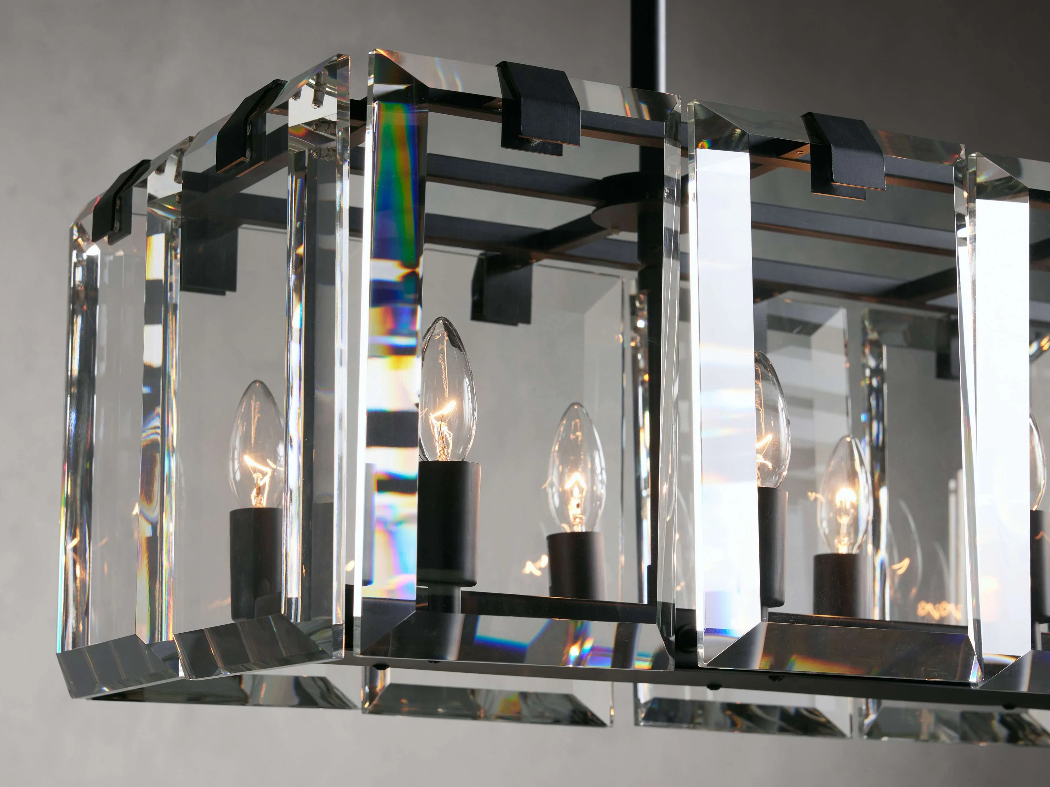 Amaya Delicate Crystal Rectangular Chandelier - Image 8