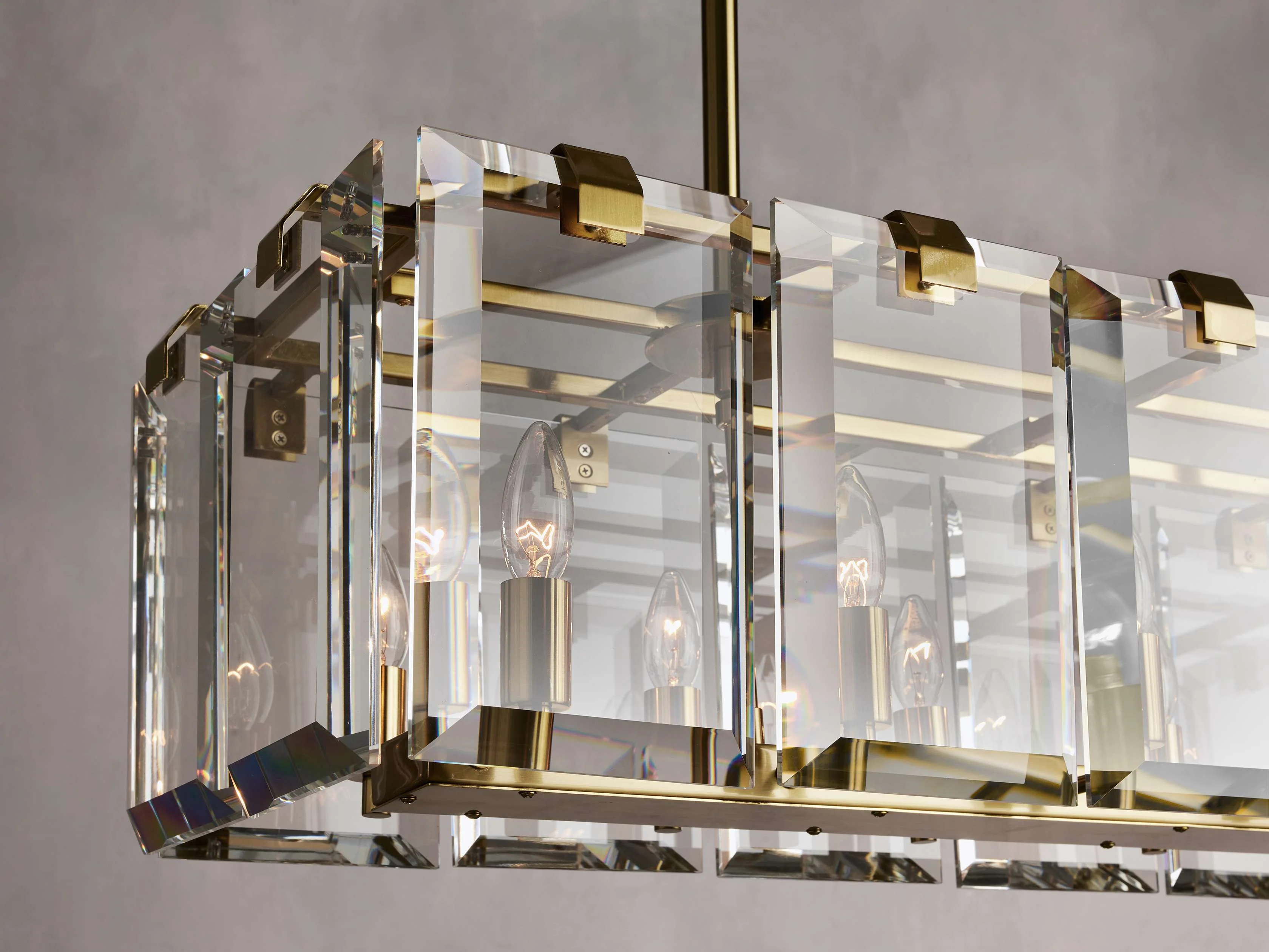 Amaya Luxe Crystal Rectangular Chandelier - Image 3