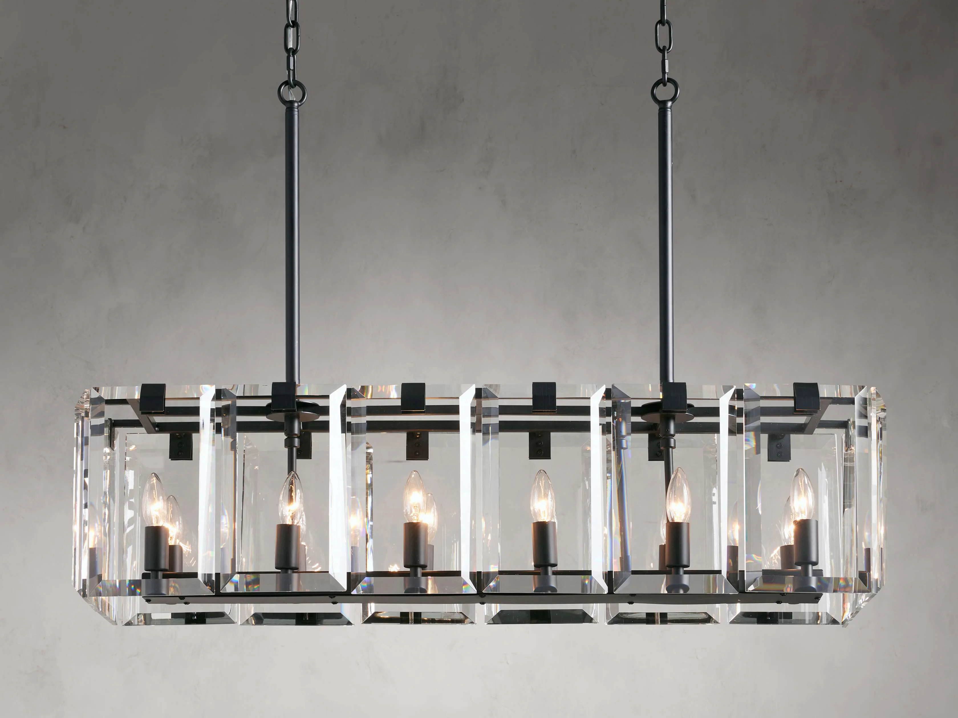 Amaya Luxe Crystal Rectangular Chandelier - Image 6