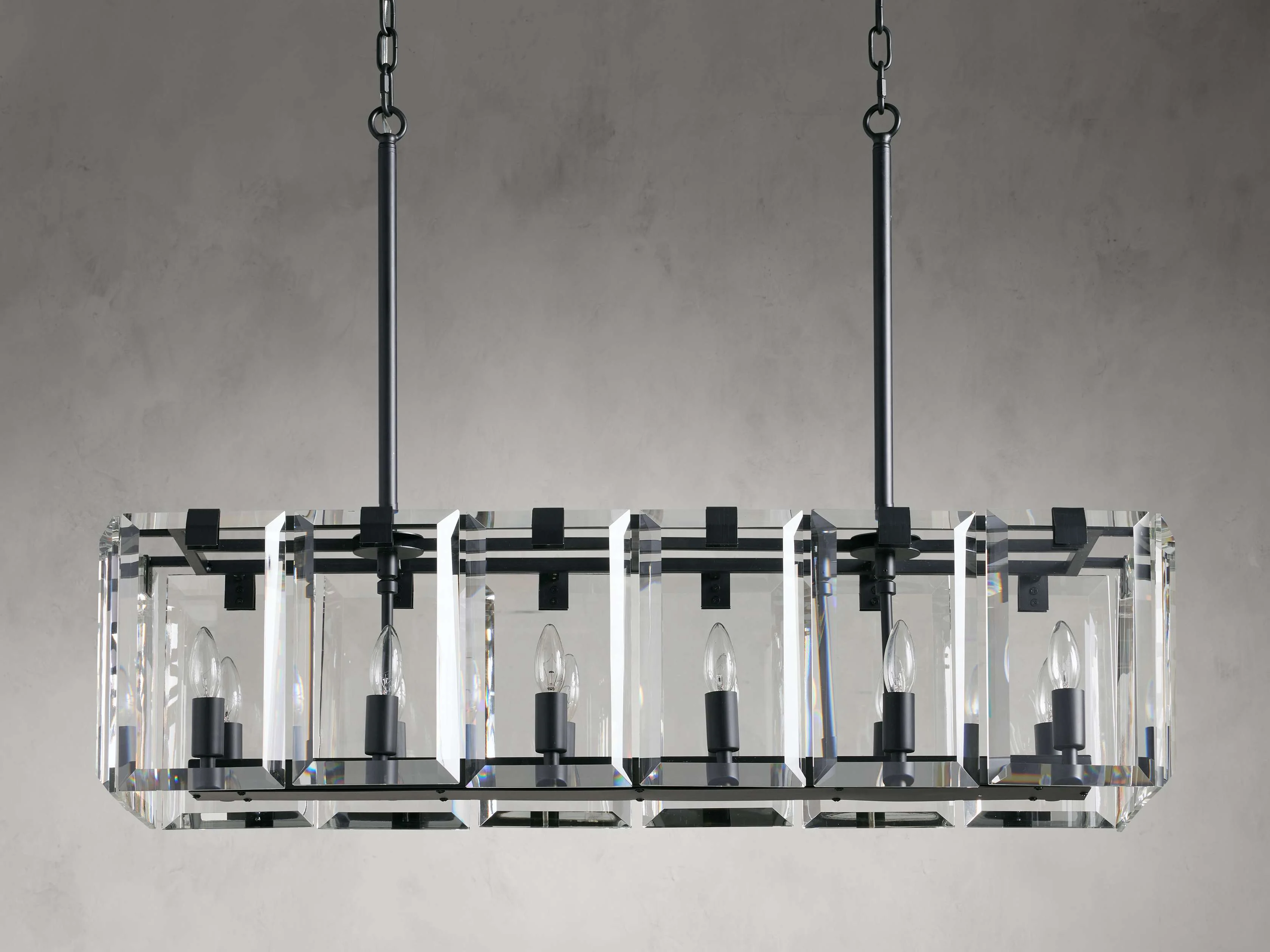 Amaya Luxe Crystal Rectangular Chandelier - Image 7