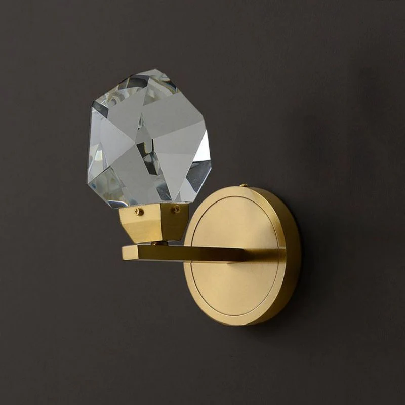 Angle Faceted Crystal Wall Sconce - Image 3