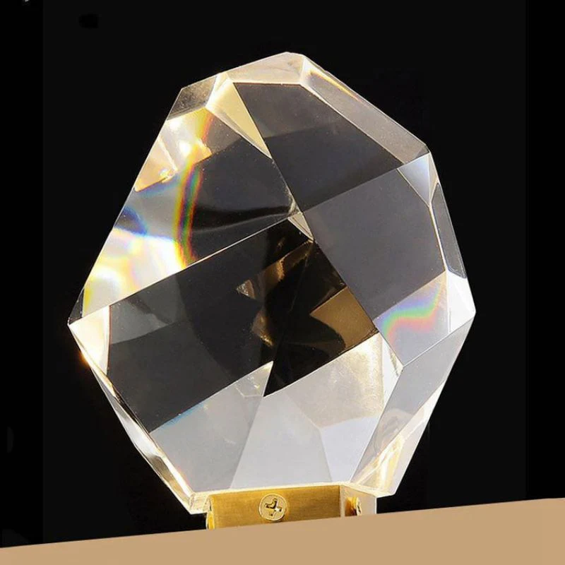 Angle Faceted Crystal Wall Sconce - Image 4