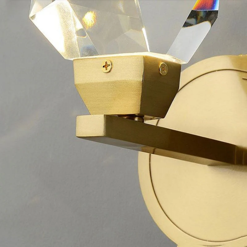 Angle Faceted Crystal Wall Sconce - Image 5