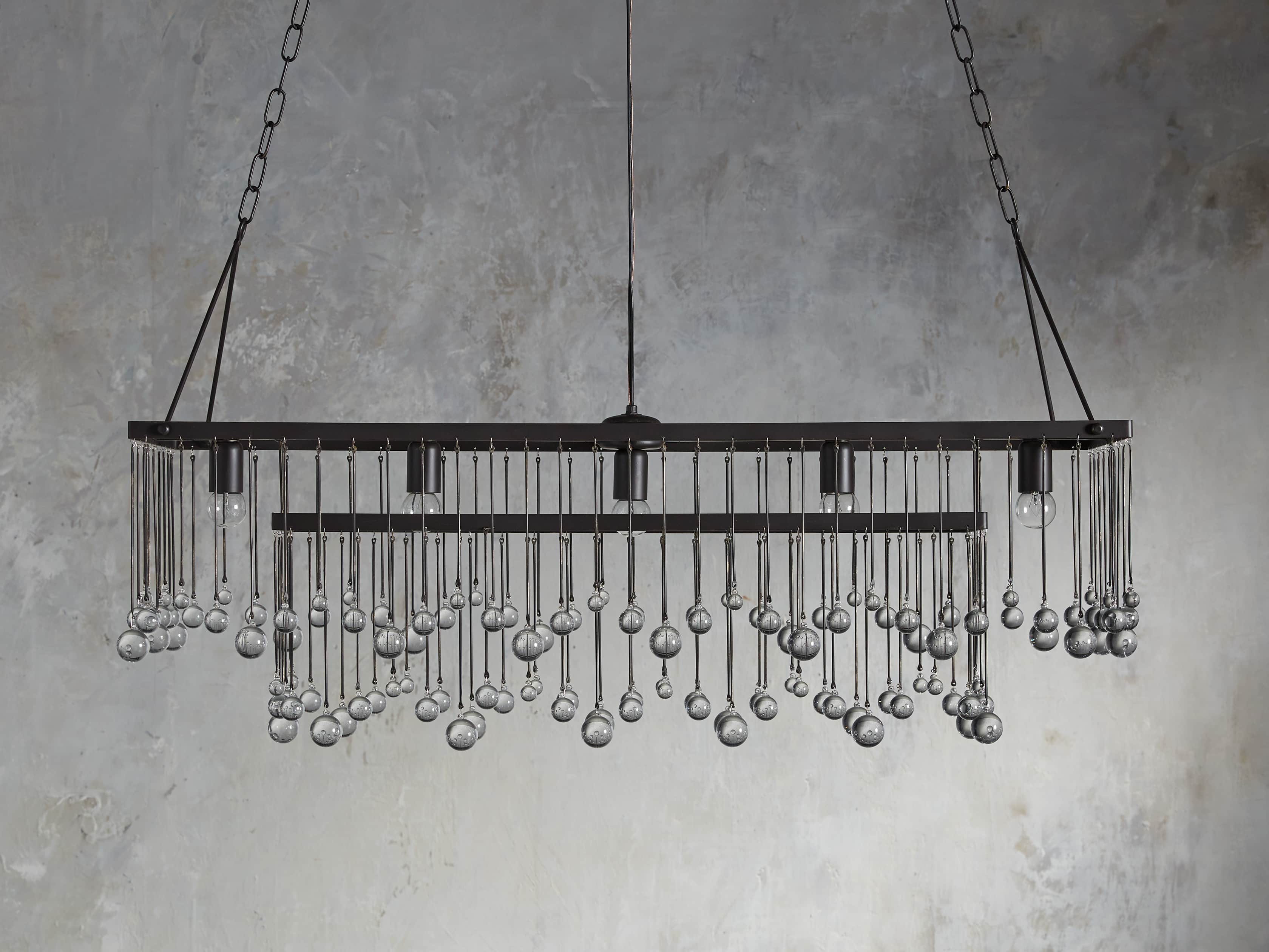 Aubrey Crystal Ball Rectangular Chandelier - Image 10