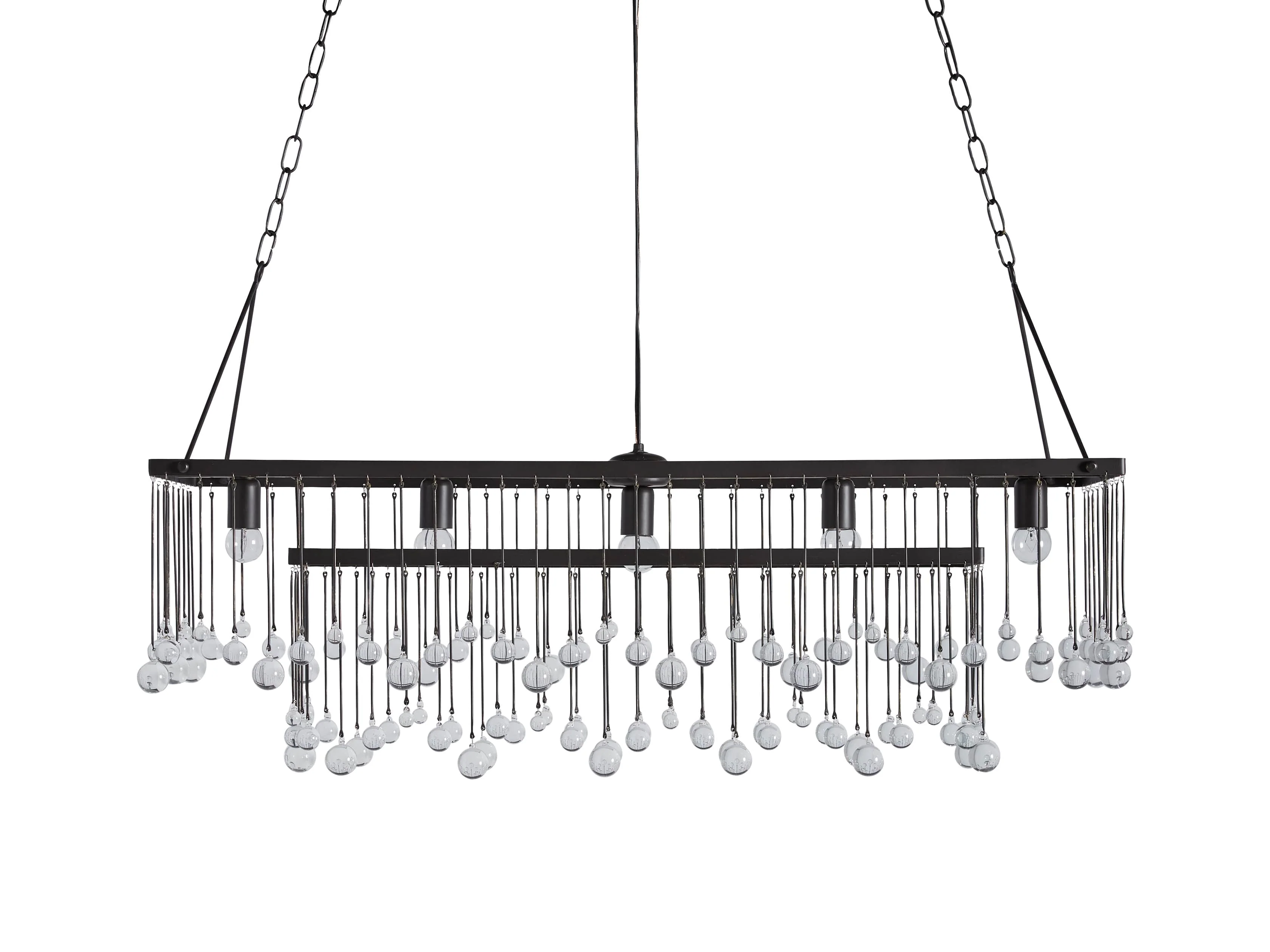 Aubrey Crystal Ball Rectangular Chandelier - Image 13
