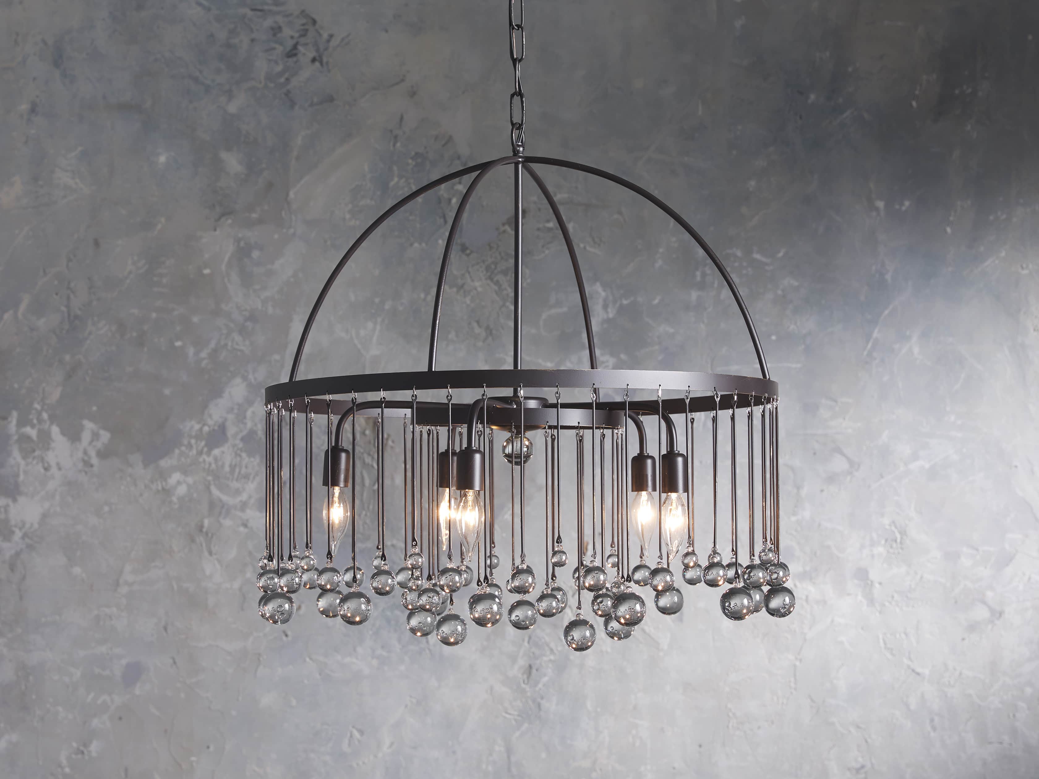 Aubrey Crystal Ball Tiered Round Chandelier - Image 8