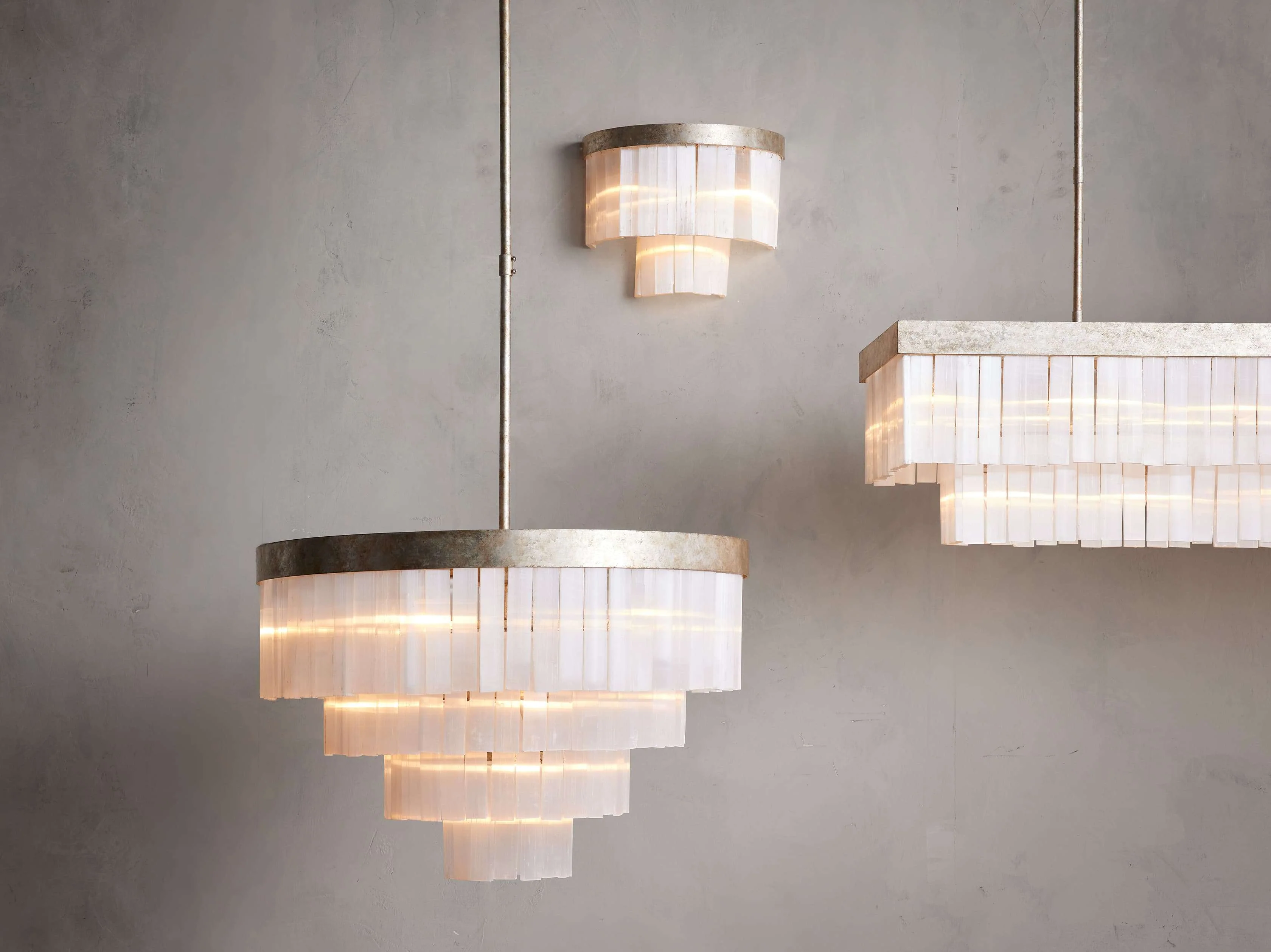 Cameron Selenite Crystal Rectangular Chandelier - Image 12