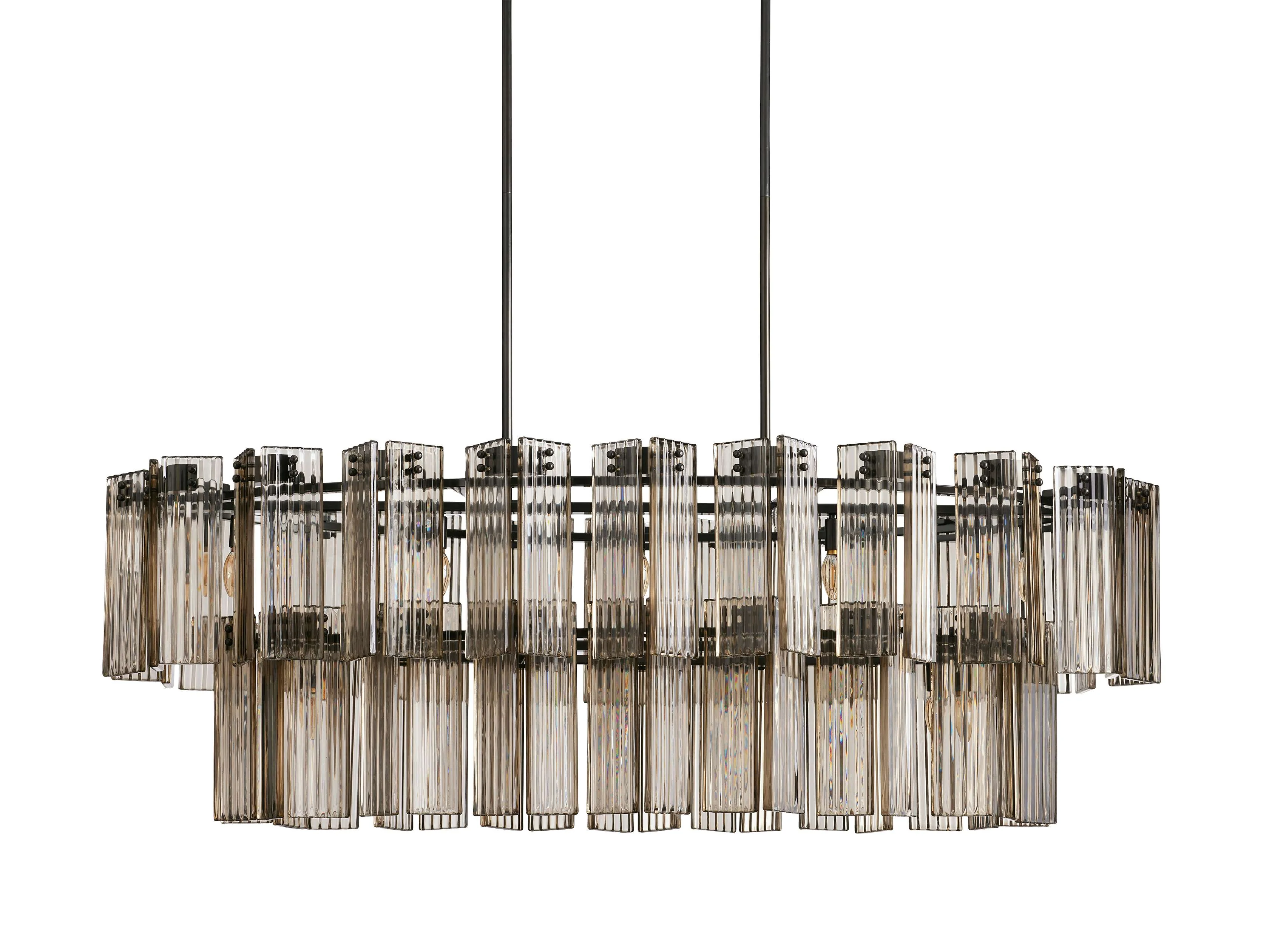 Delsie Reeded Glass Oval Chandelier - Image 39