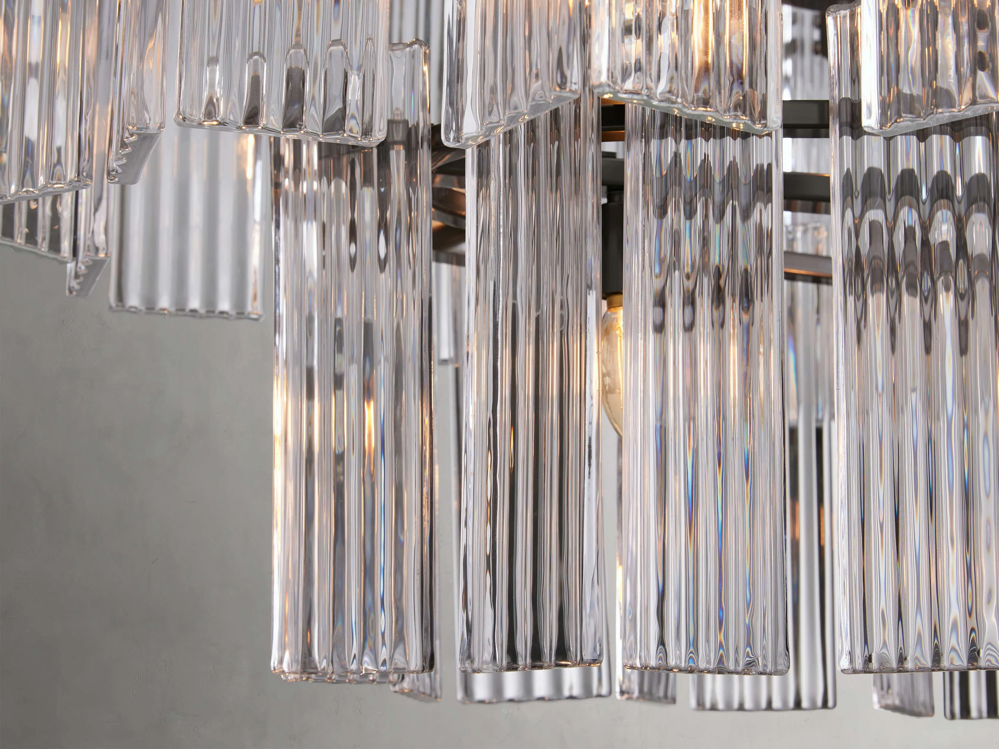 Delsie Reeded Glass Oval Chandelier - Image 42