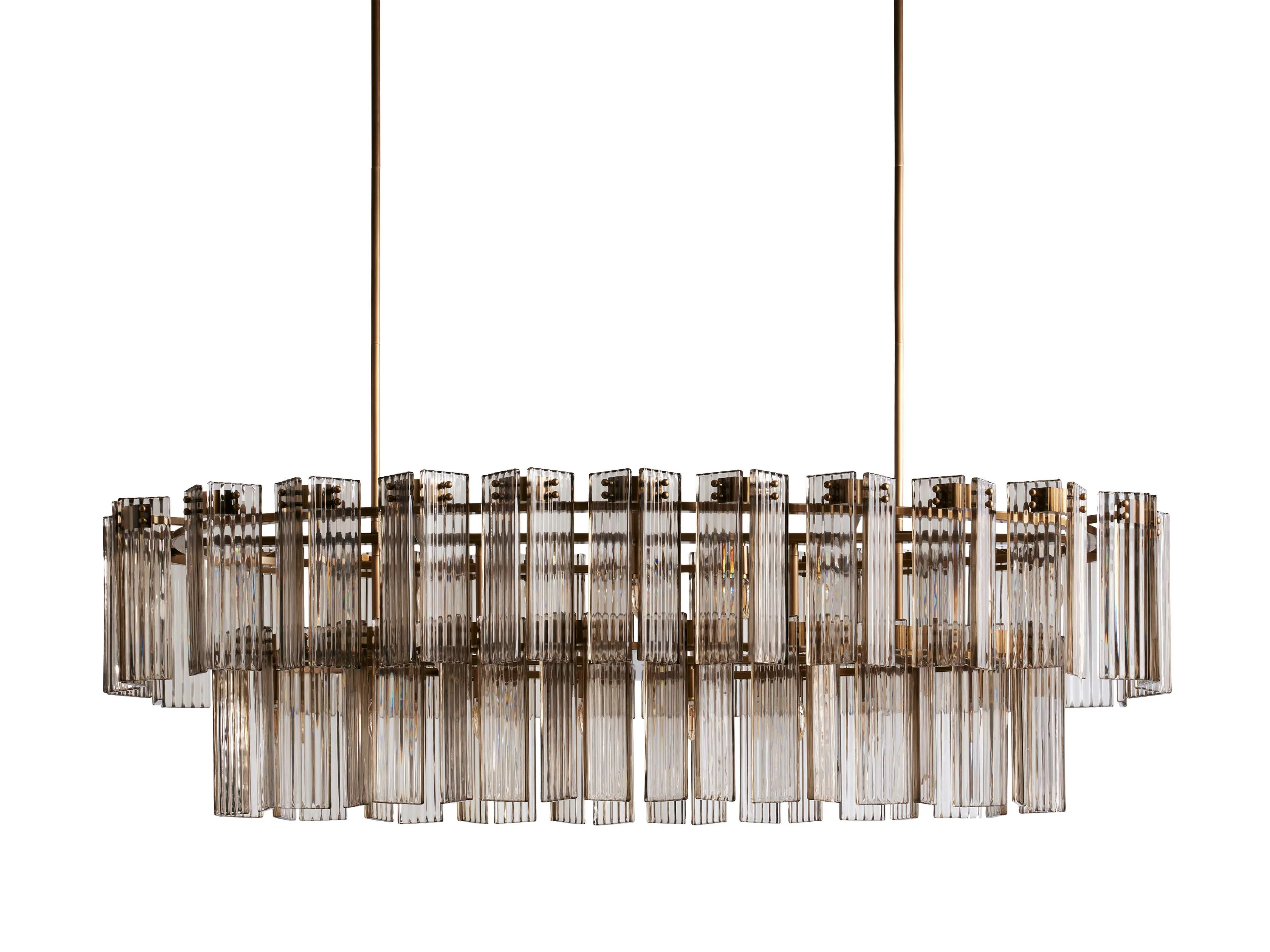Delsie Reeded Glass Oval Chandelier - Image 49