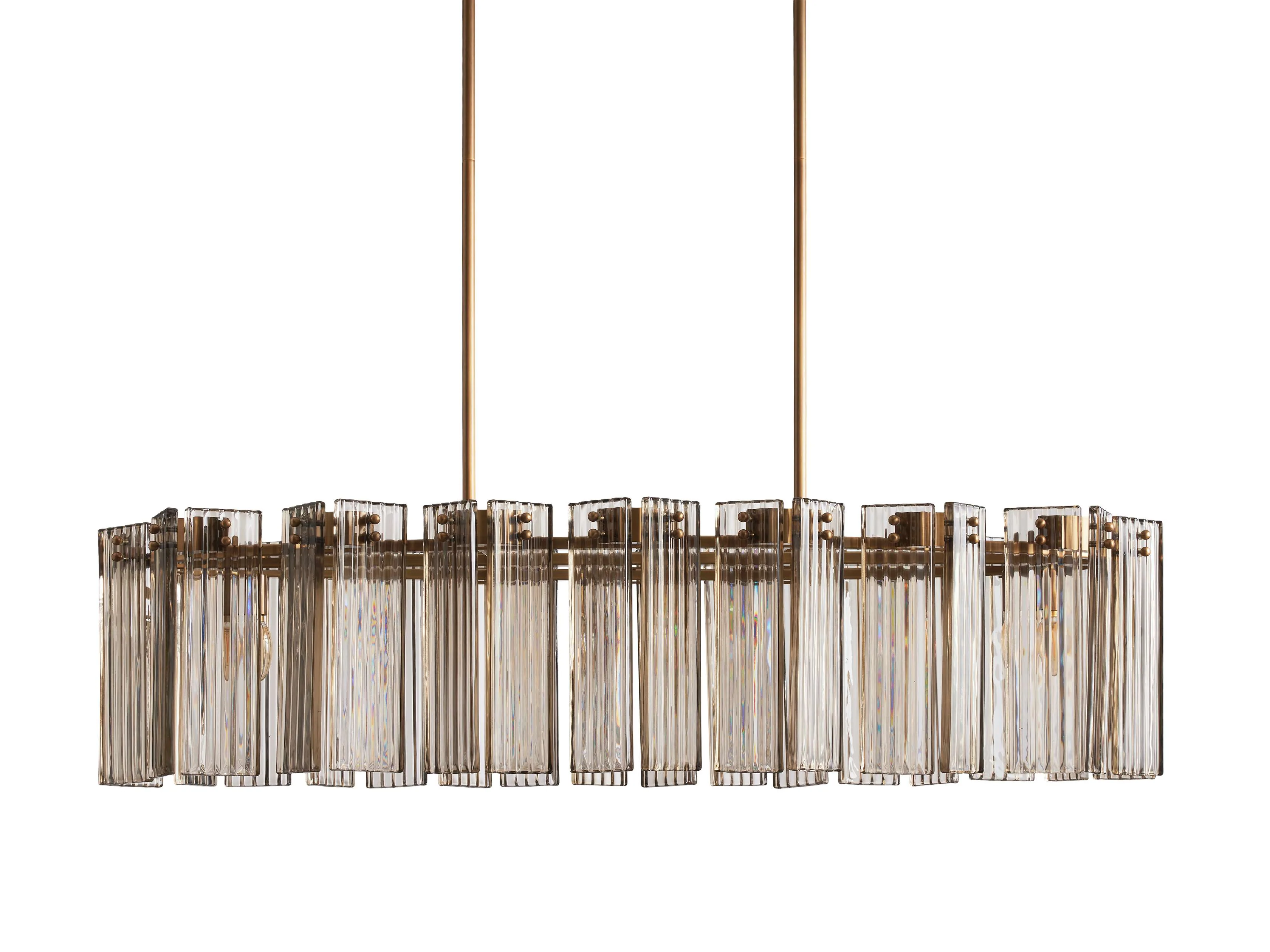 Delsie Reeded Glass Oval Chandelier - Image 9
