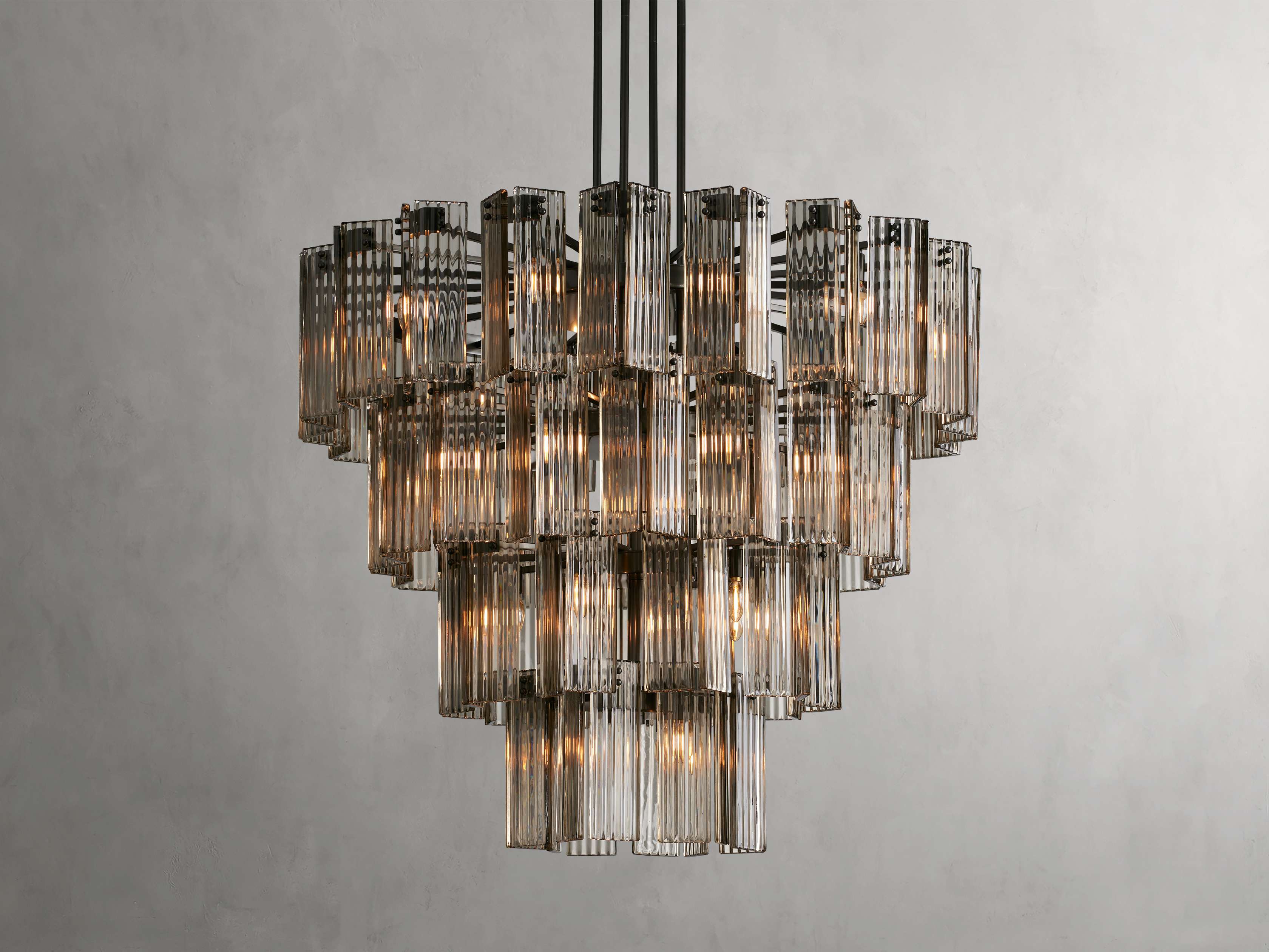 Delsie Reeded Glass Round Chandelier - Image 35