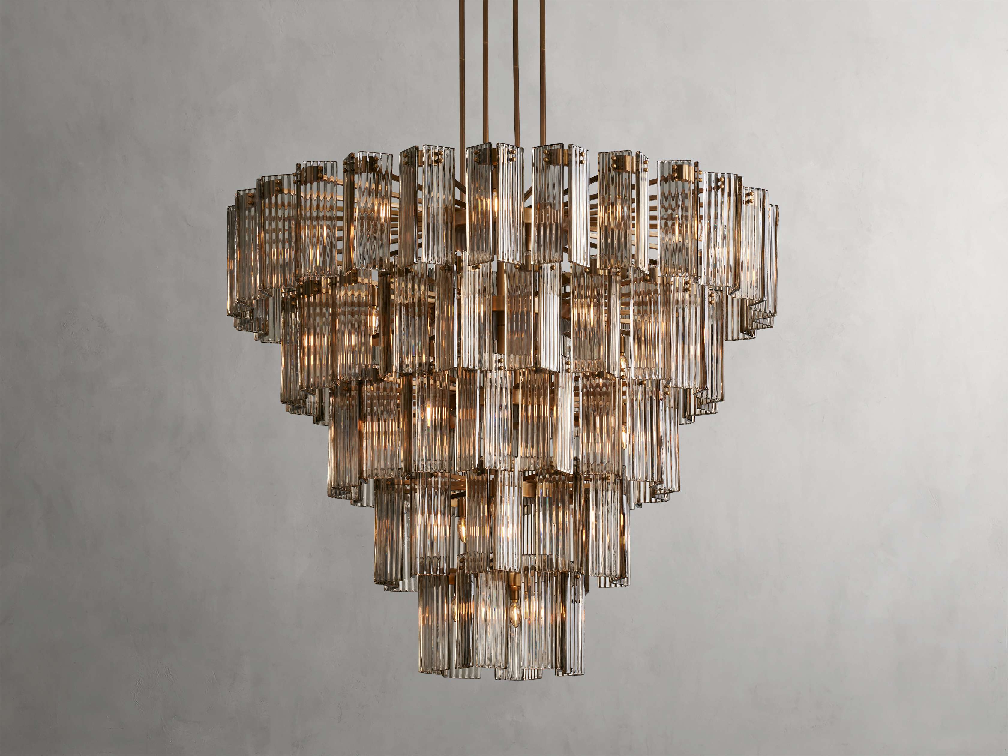 Delsie Reeded Glass Round Chandelier - Image 45