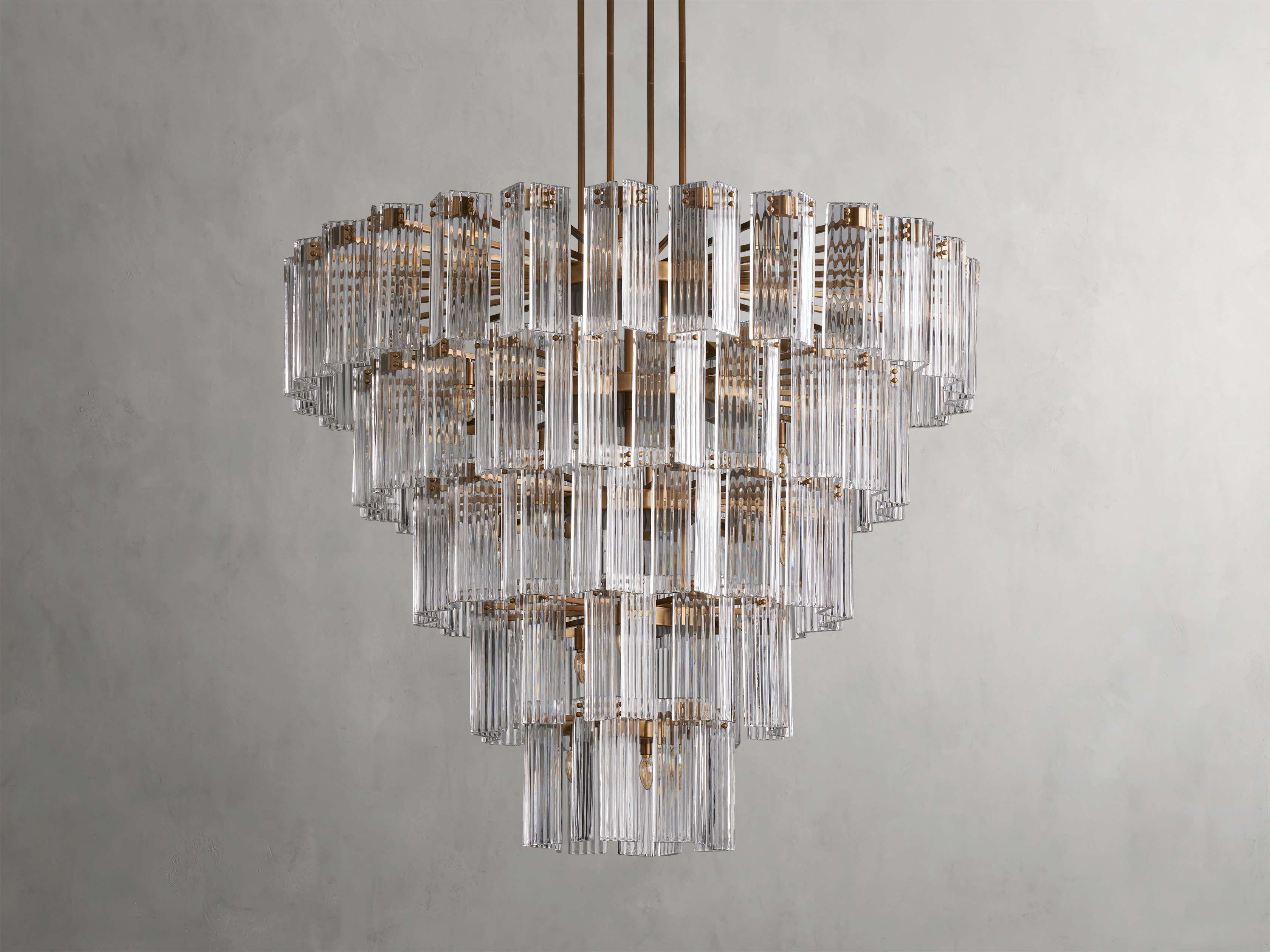 Delsie Reeded Glass Round Chandelier - Image 51