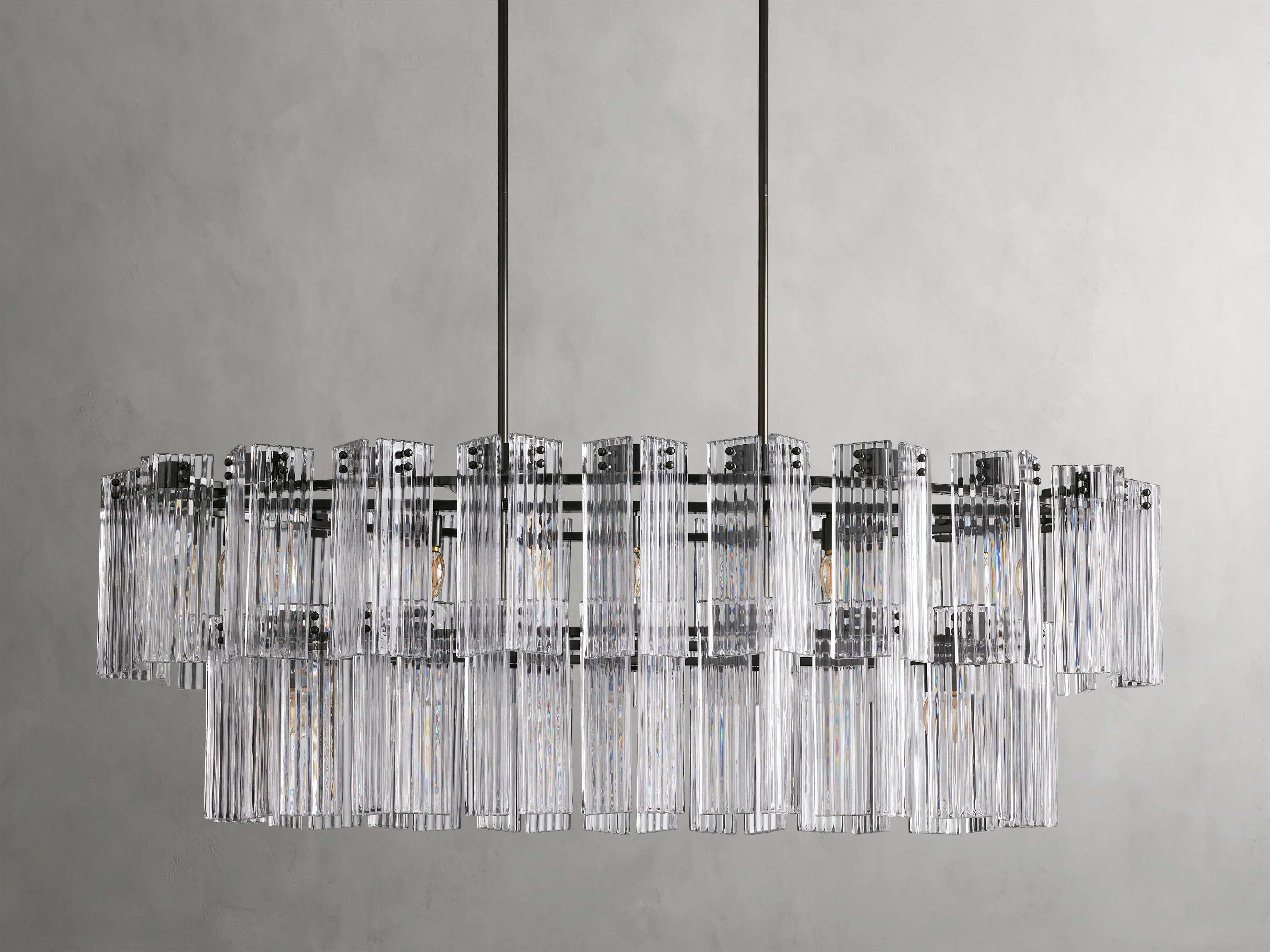 Delsie Vintage Glass Oval Chandelier - Image 41