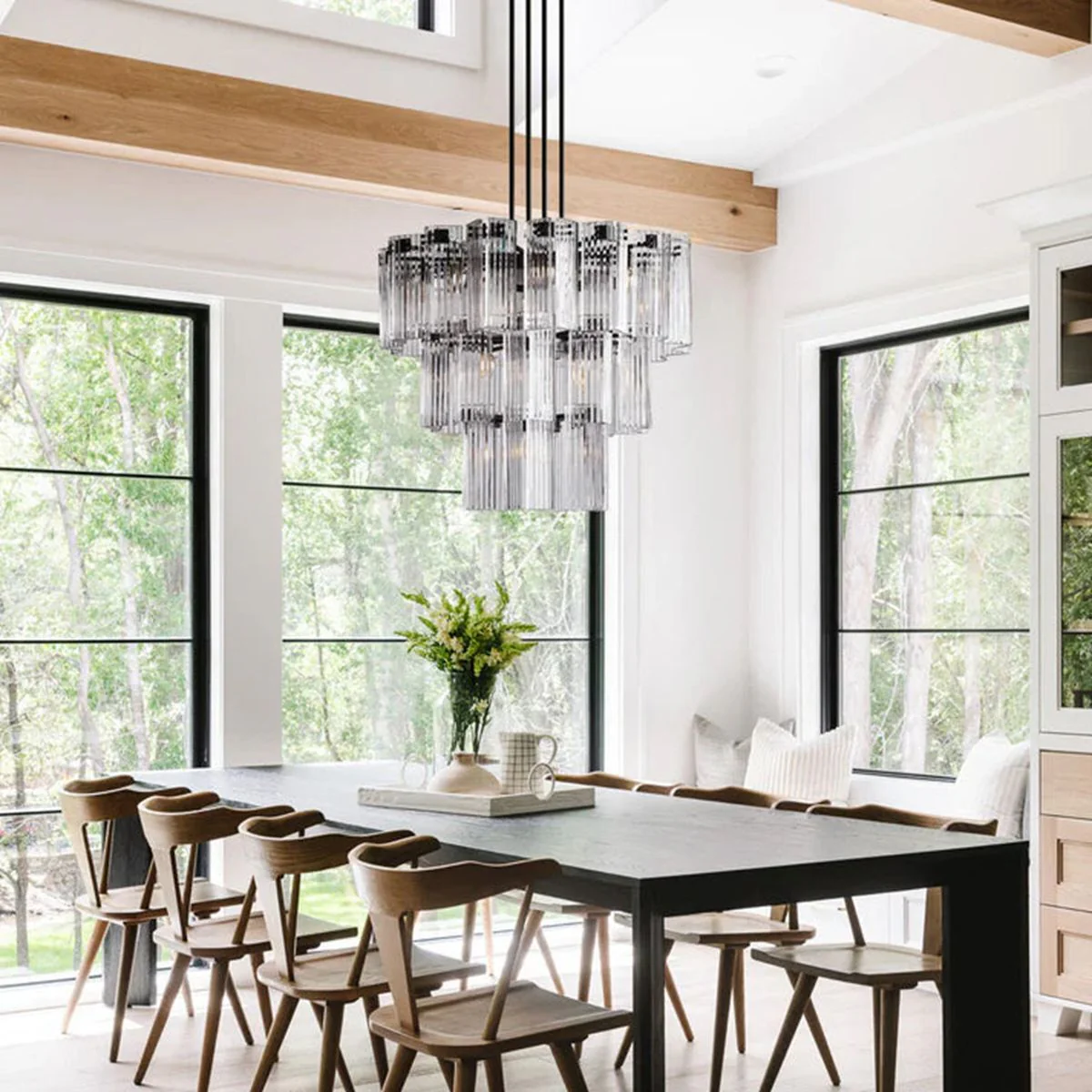 Delsie Vintage Glass Round Chandelier - Image 4
