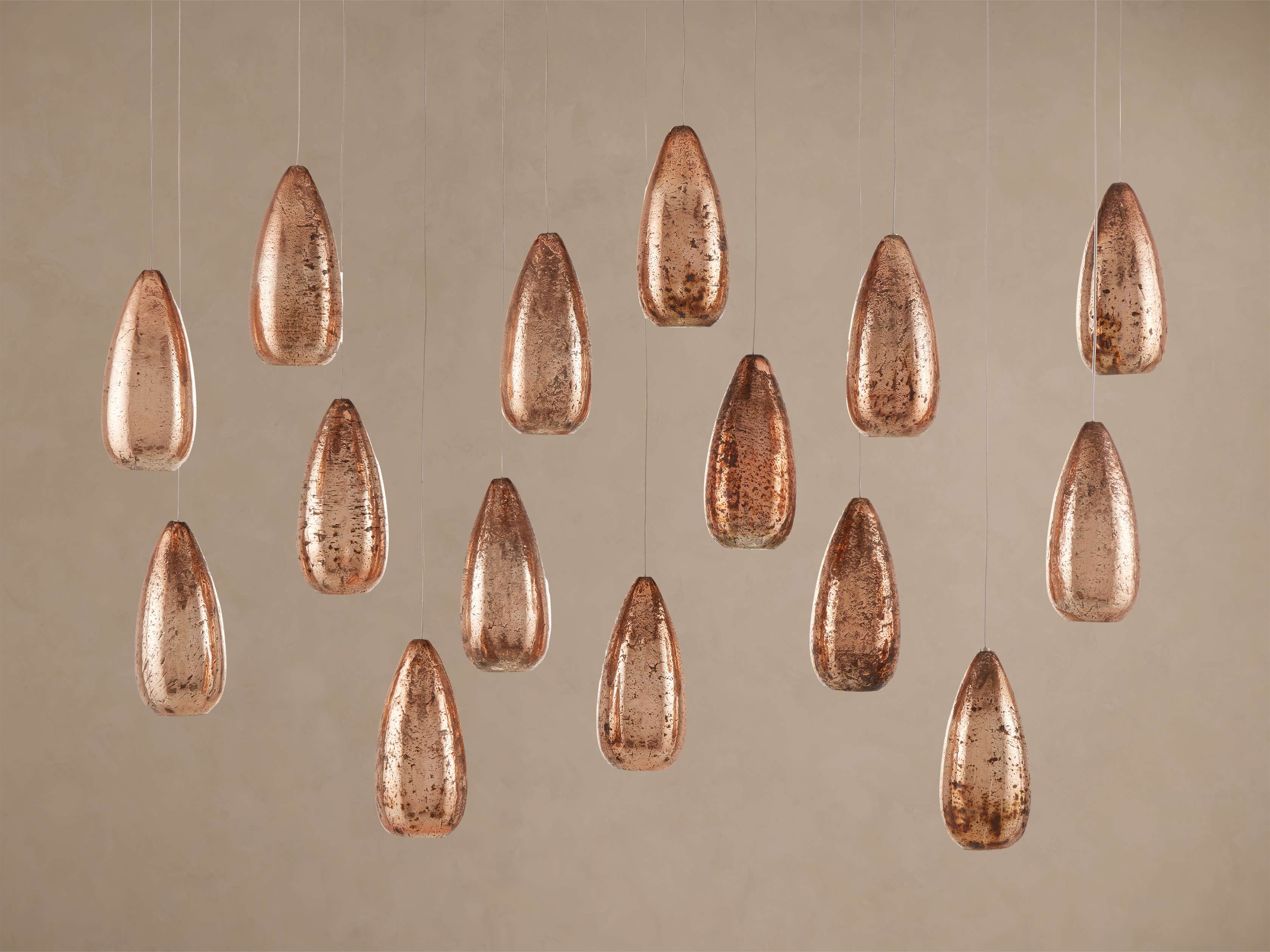 Edda Teardrop Cascade Linear Chandelier - Image 2