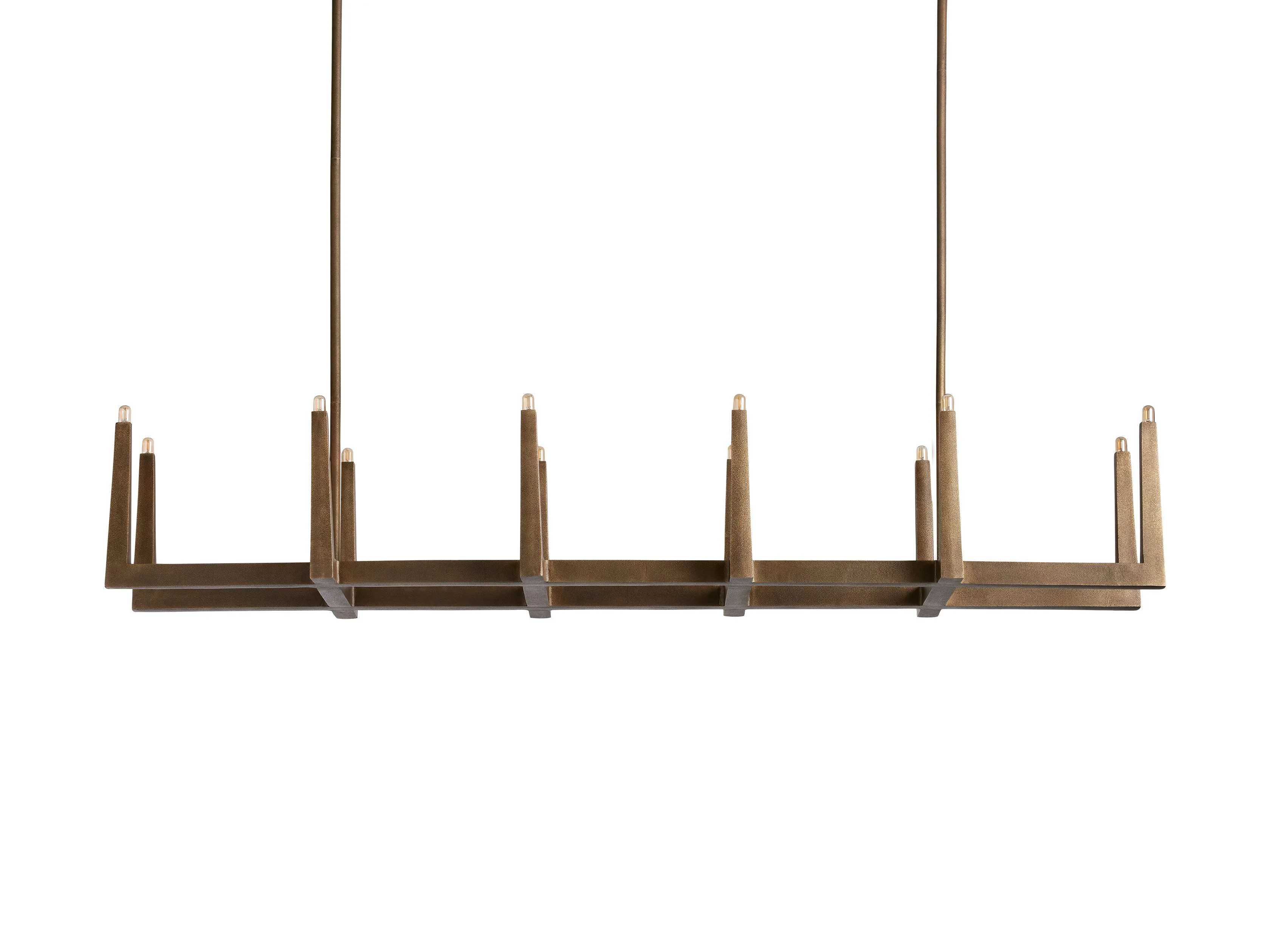 Emmet Antiqued Granular Linear Chandelier - Image 25