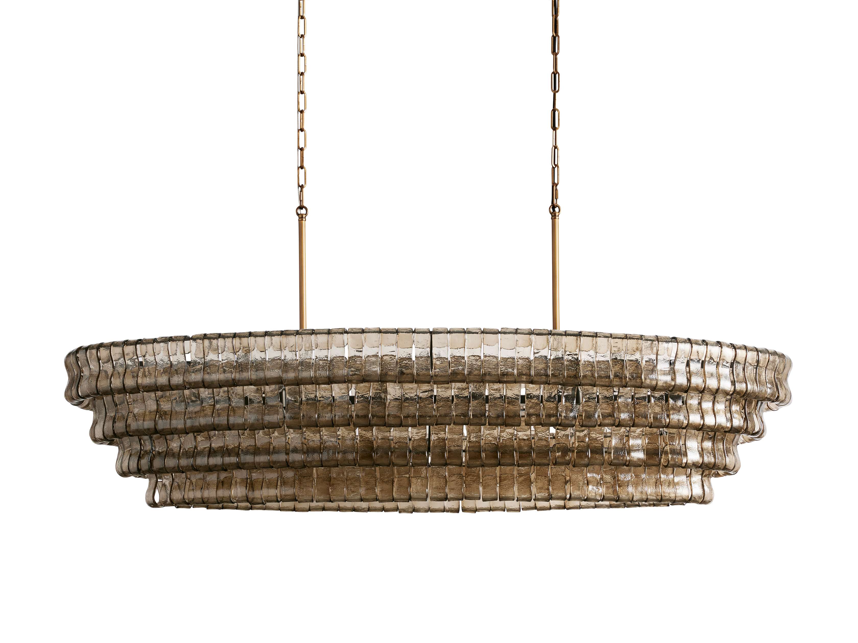 Ghiaccio Handcrafted Glass Oval Chandelier - Image 30