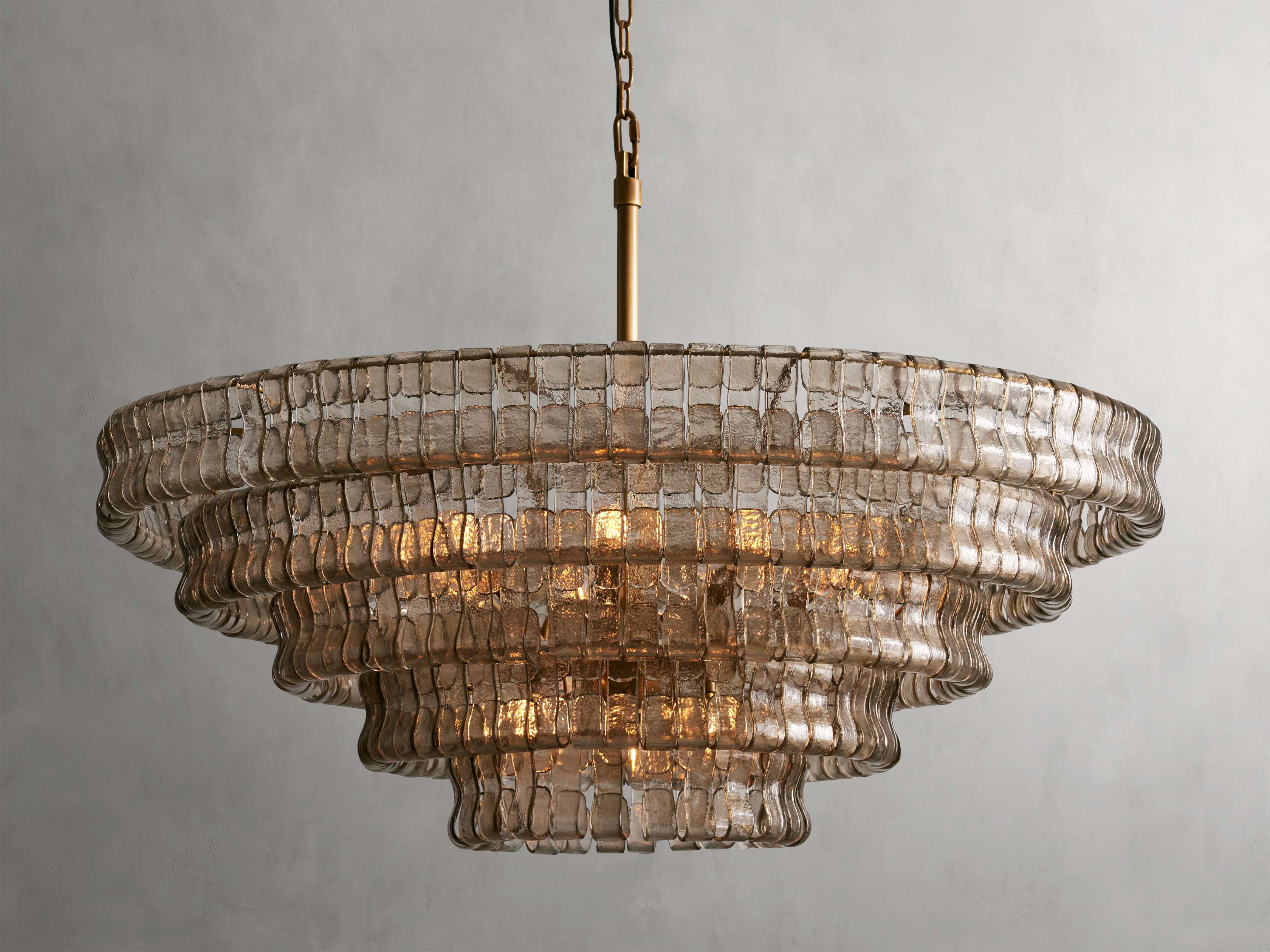 Ghiaccio Handcrafted Glass Round Chandelier - Image 12