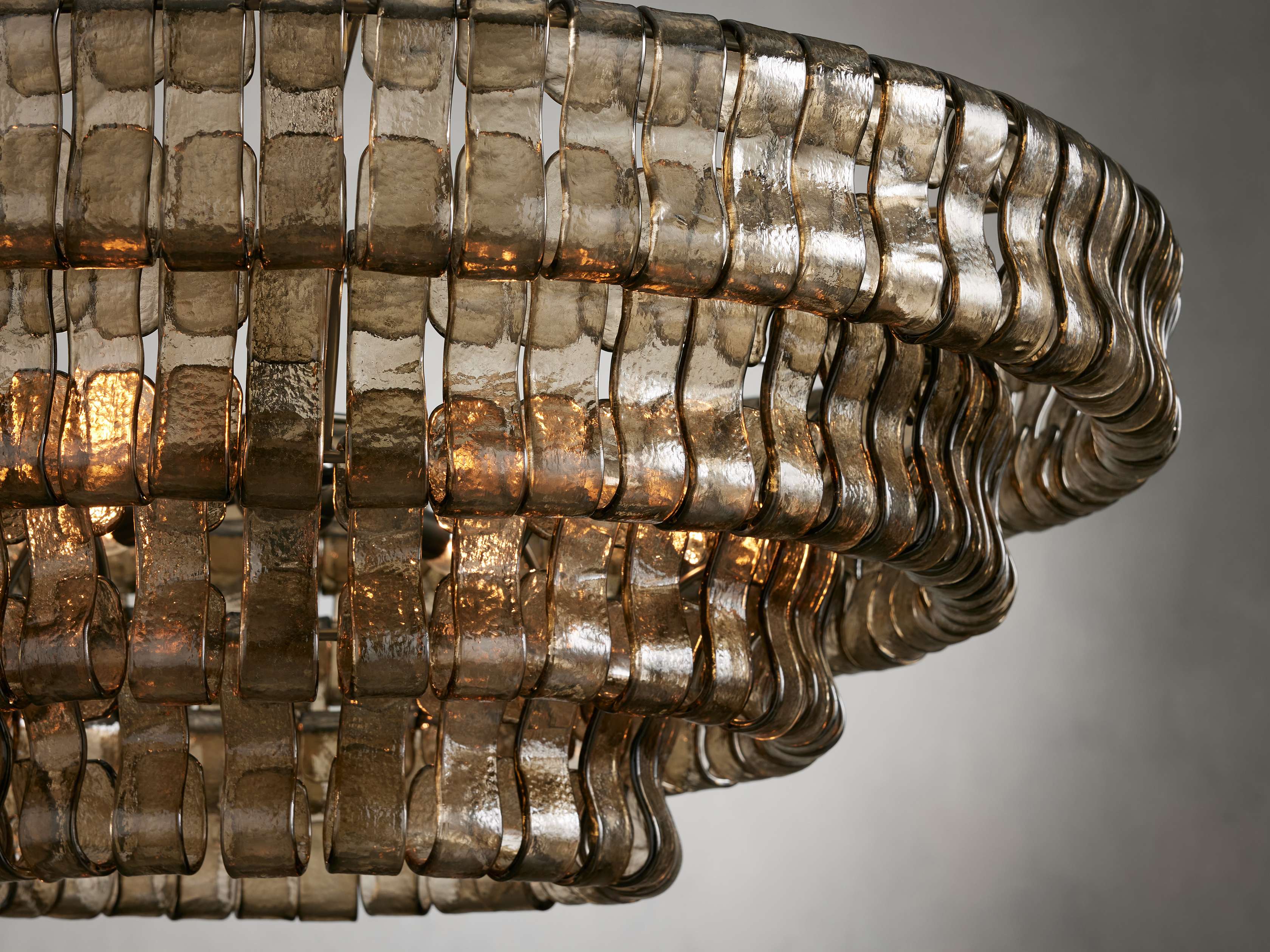 Ghiaccio Handcrafted Glass Round Chandelier - Image 22