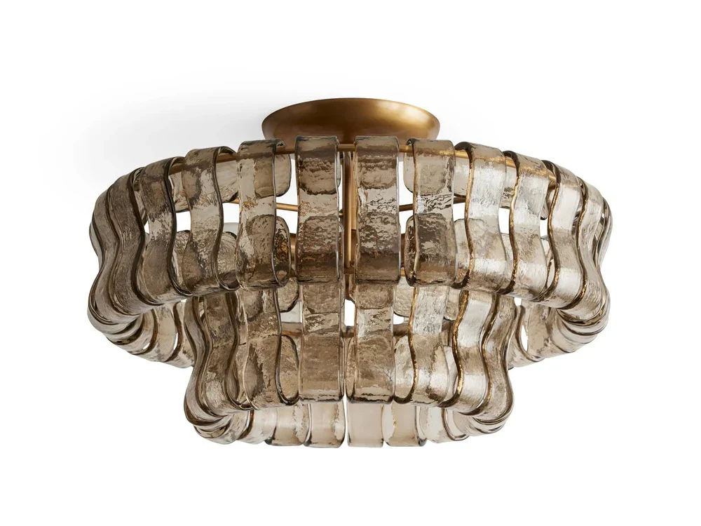 Ghiaccio Textured Glass Flush Mount - Image 5