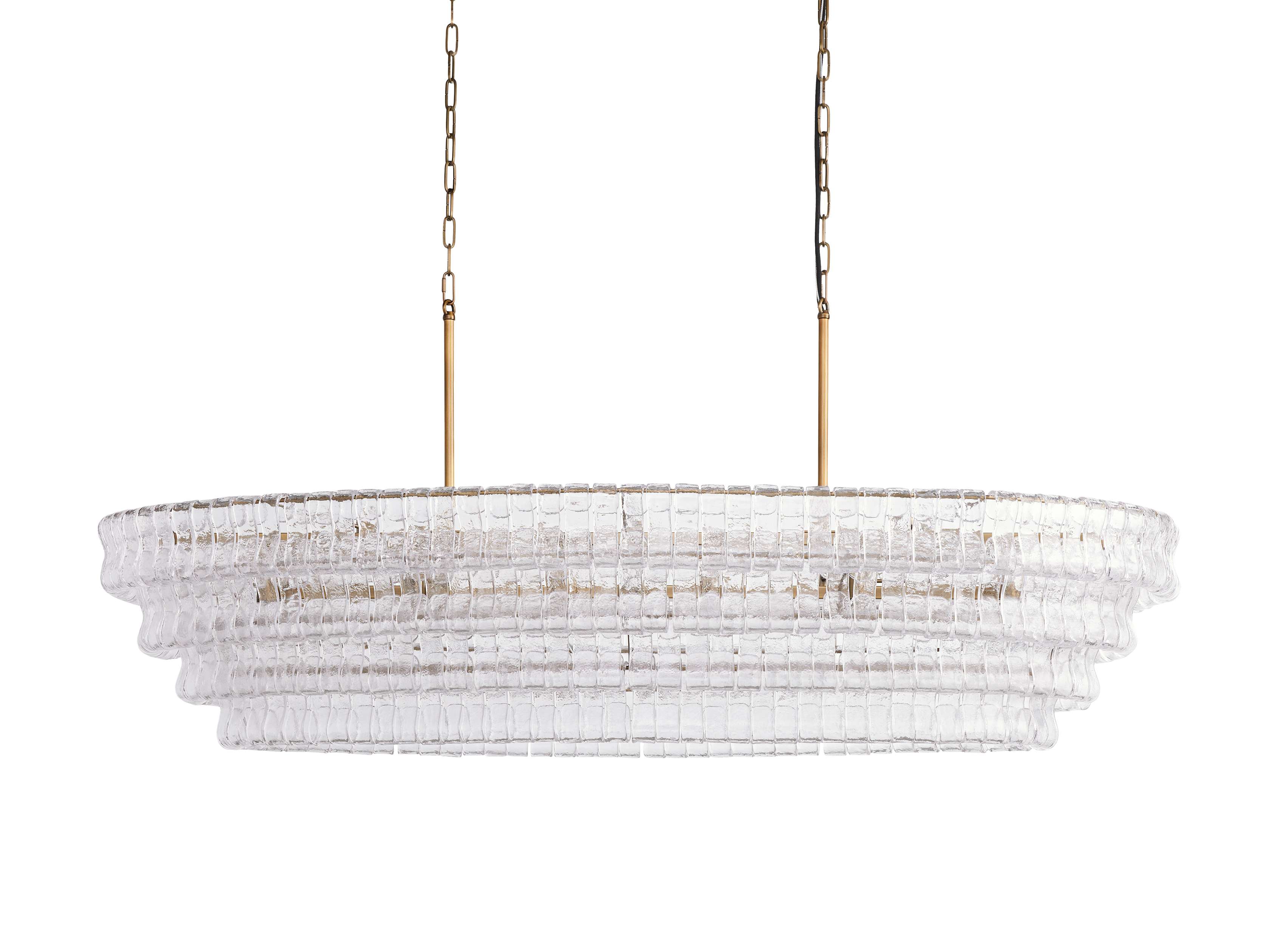 Ghiaccio Textured Glass Oval Chandelier - Image 36