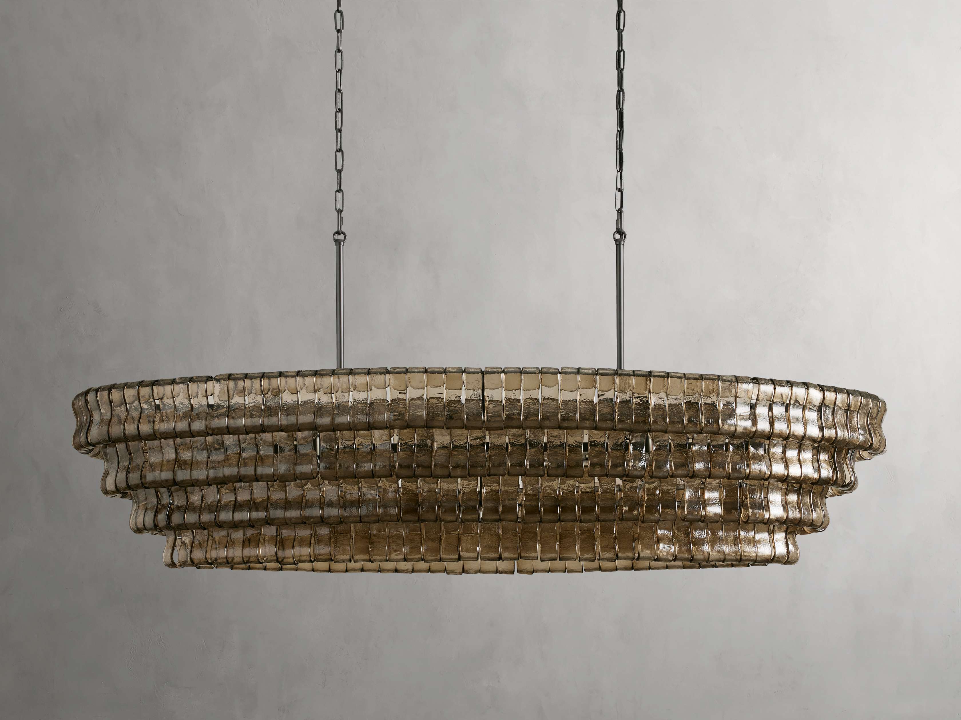Ghiaccio Textured Glass Oval Chandelier - Image 39