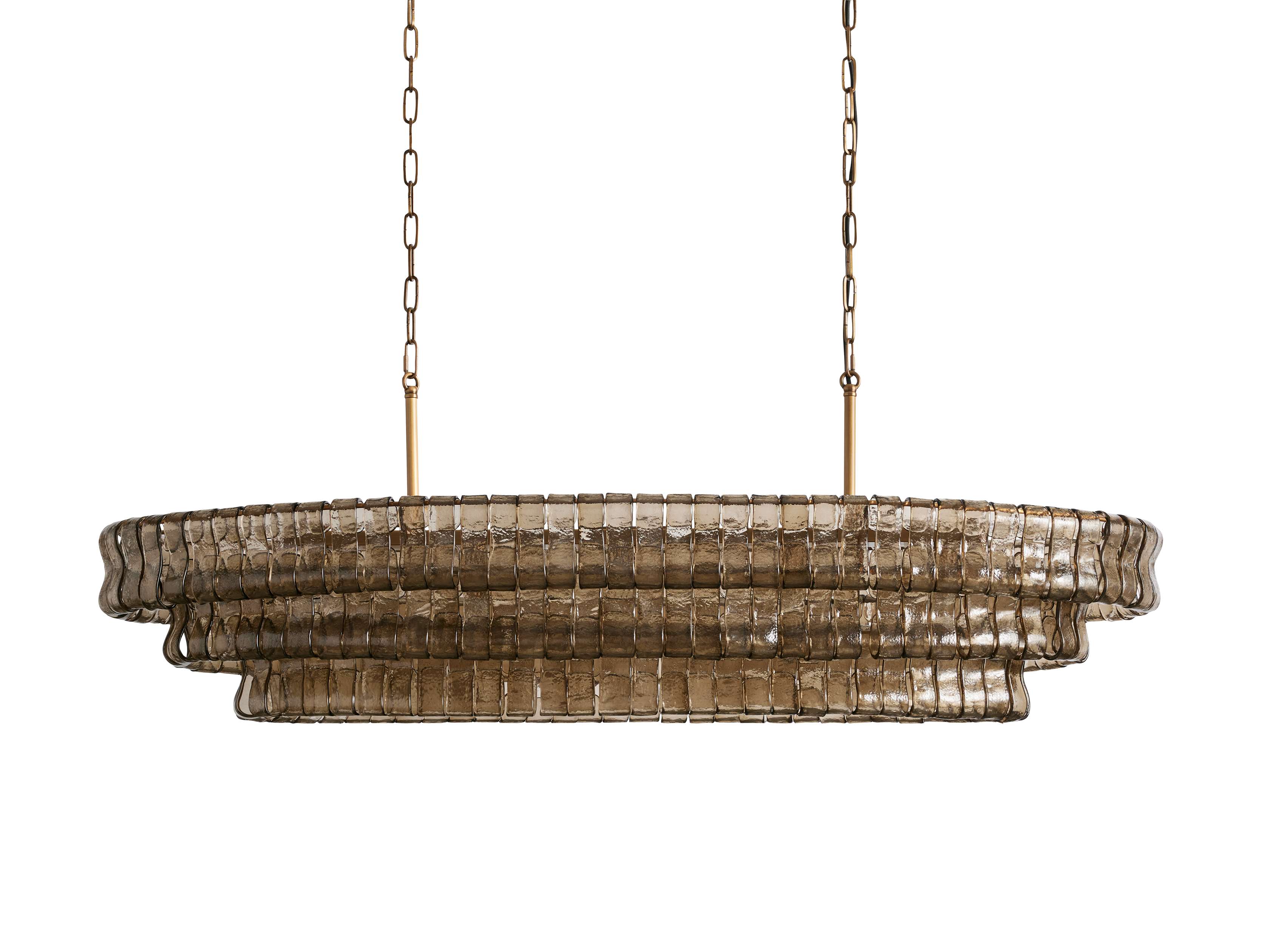 Ghiaccio Textured Glass Oval Chandelier - Image 6