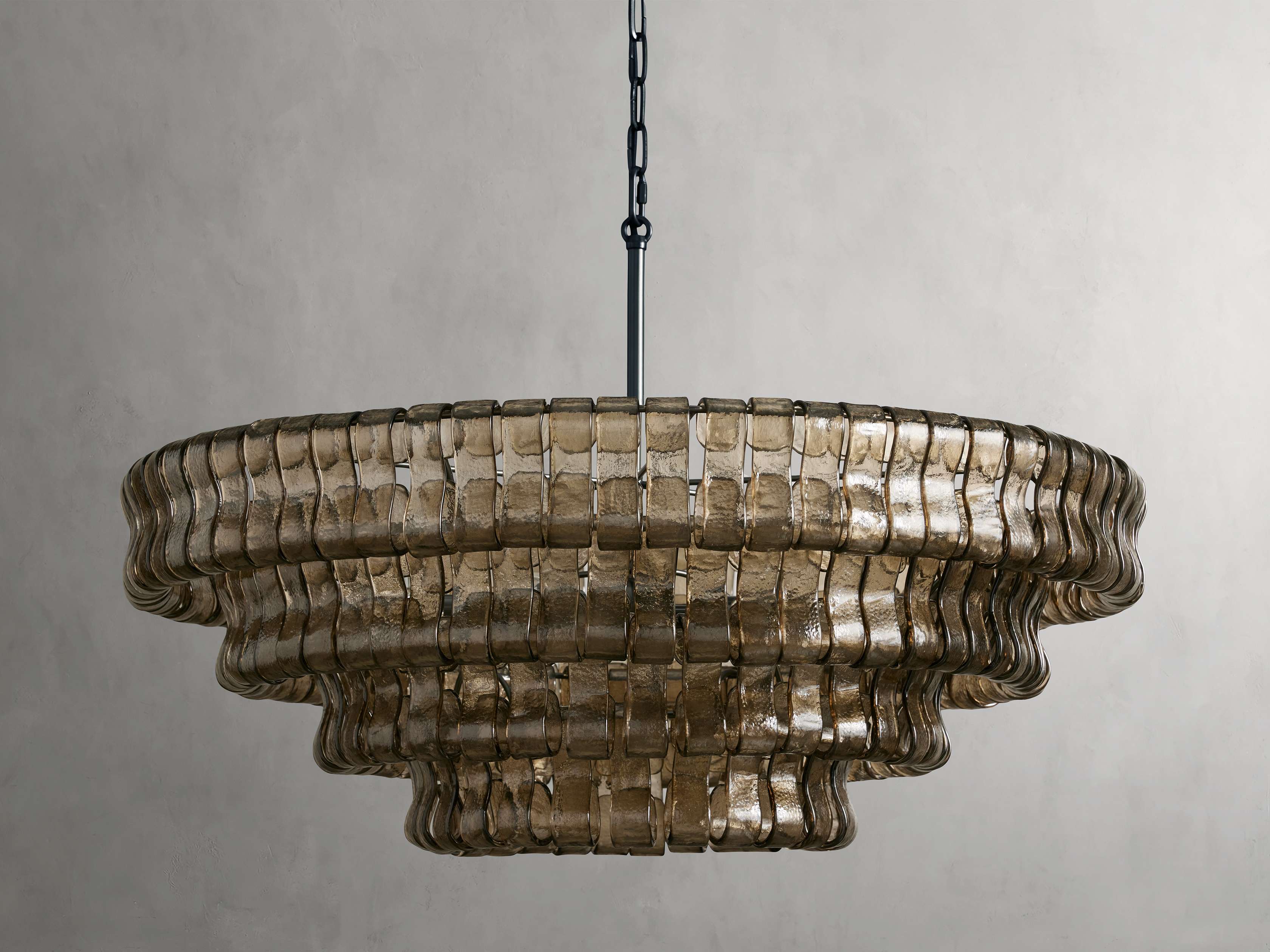 Ghiaccio Textured Glass Round Chandelier - Image 15