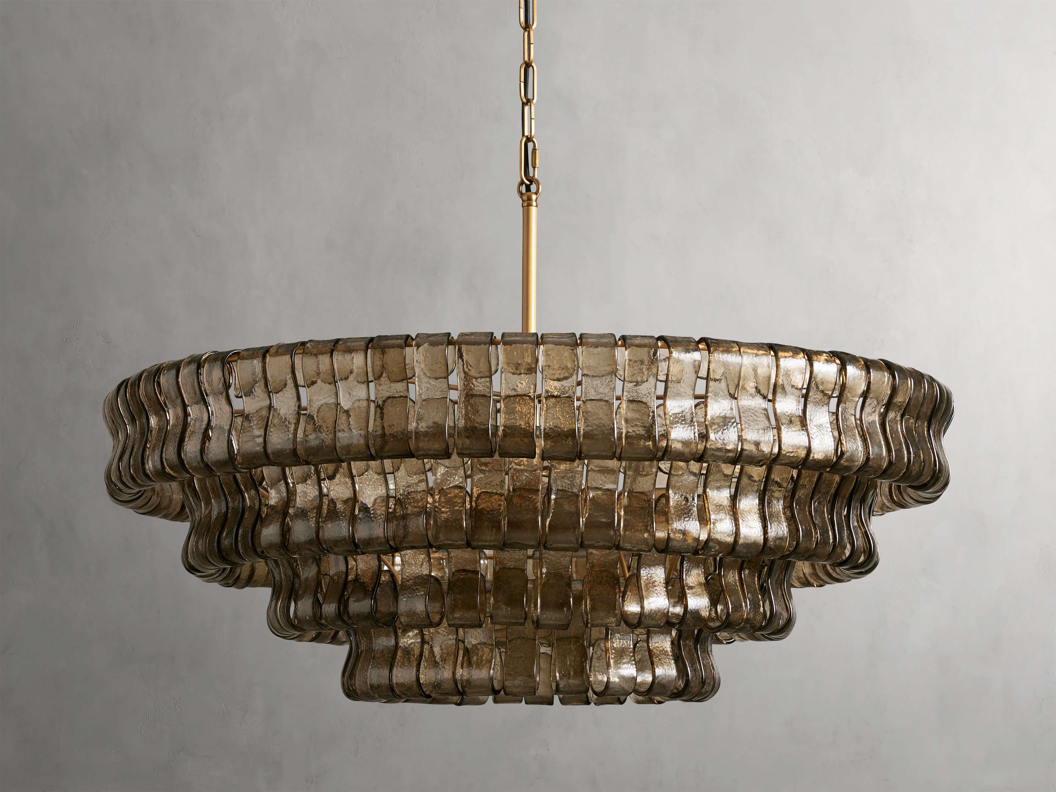 Ghiaccio Textured Glass Round Chandelier - Image 3