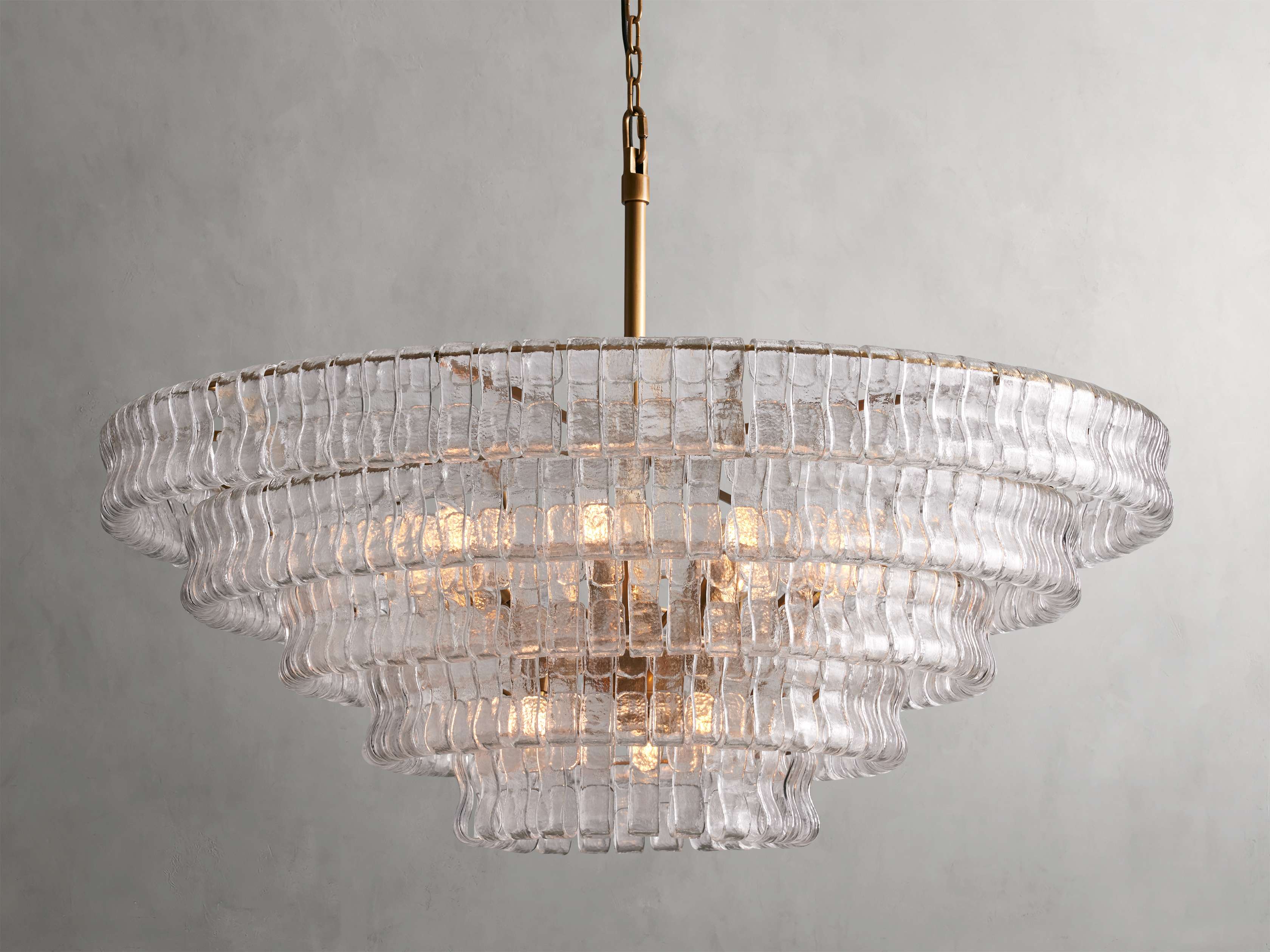 Ghiaccio Textured Glass Round Chandelier - Image 32