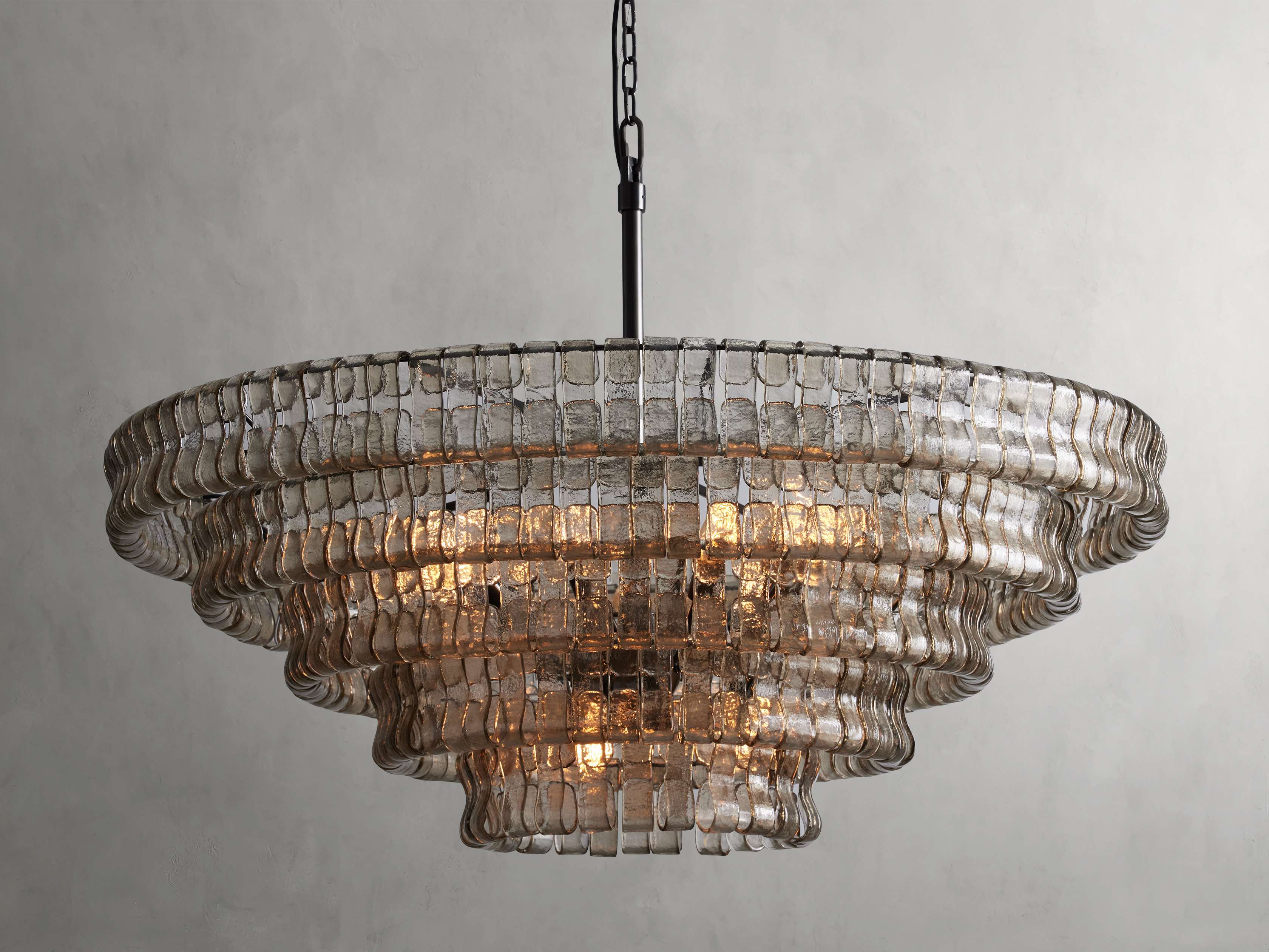 Ghiaccio Textured Glass Round Chandelier - Image 38