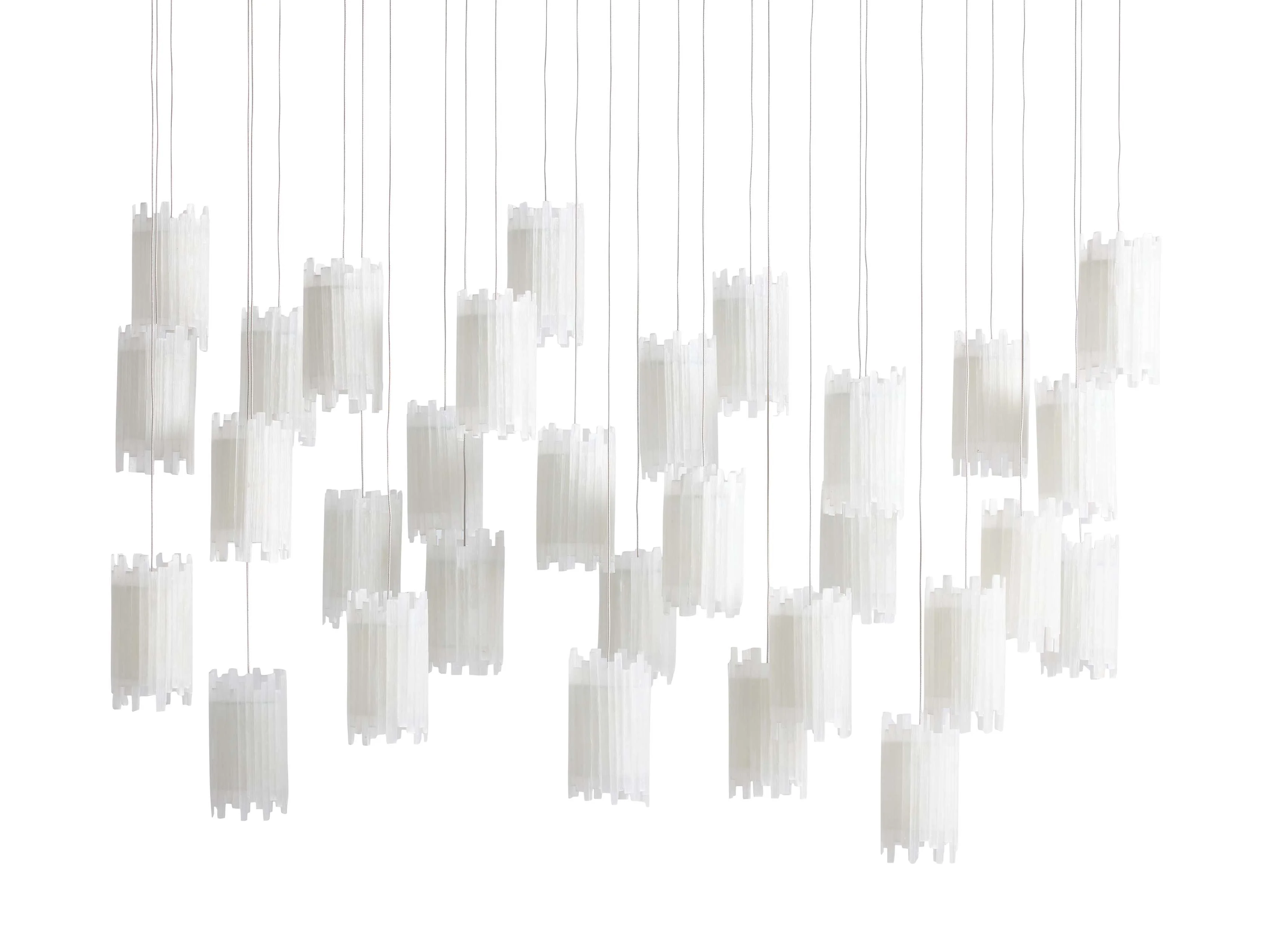 Gianna Selenite Cascade Rectangular Chandelier - Image 10