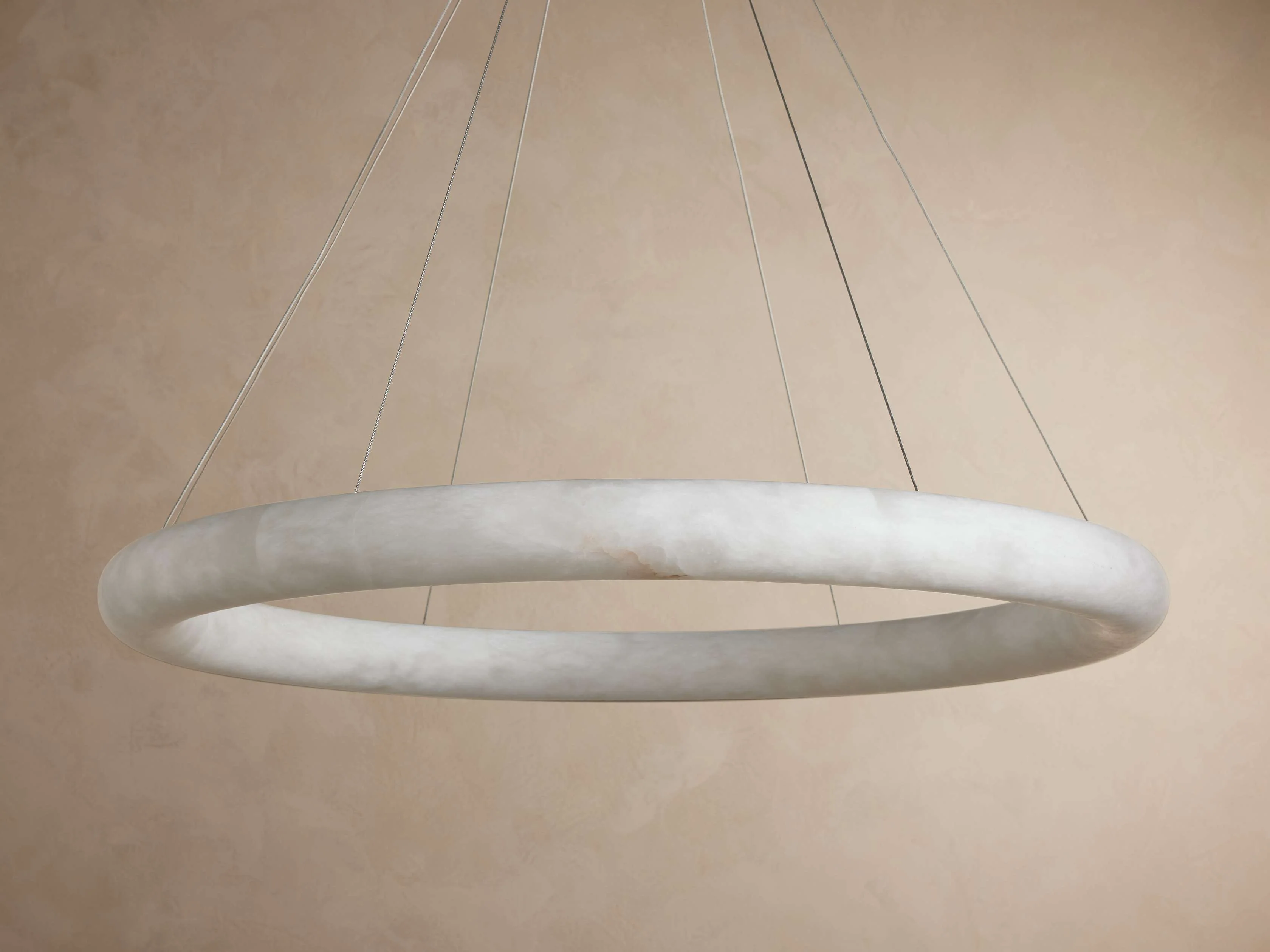 Halima Alabaster Veined Halo Chandelier - Image 8