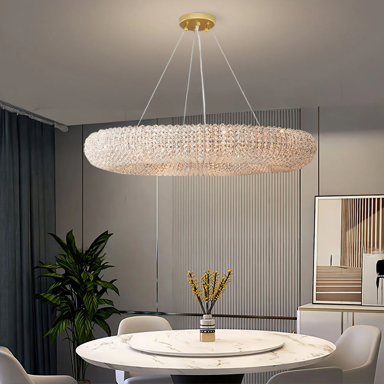 Halo Stranded Crystal Round Chandelier 59" - Image 17