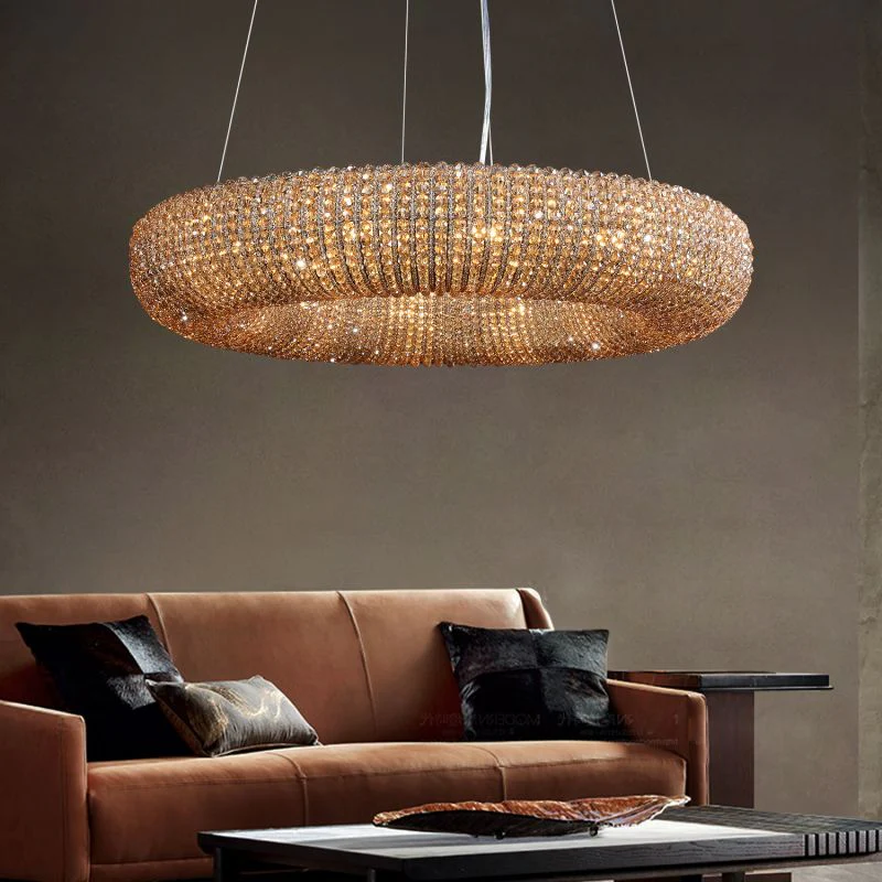 Halo Stranded Crystal Round Chandelier 72" - Image 14