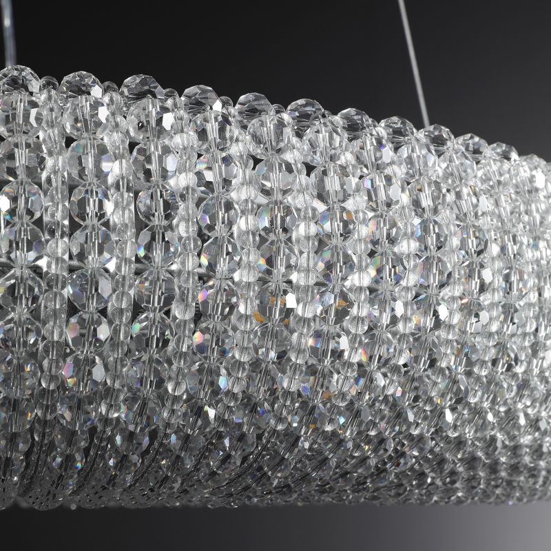 Halo Stranded Crystal Round Chandelier 72" - Image 25