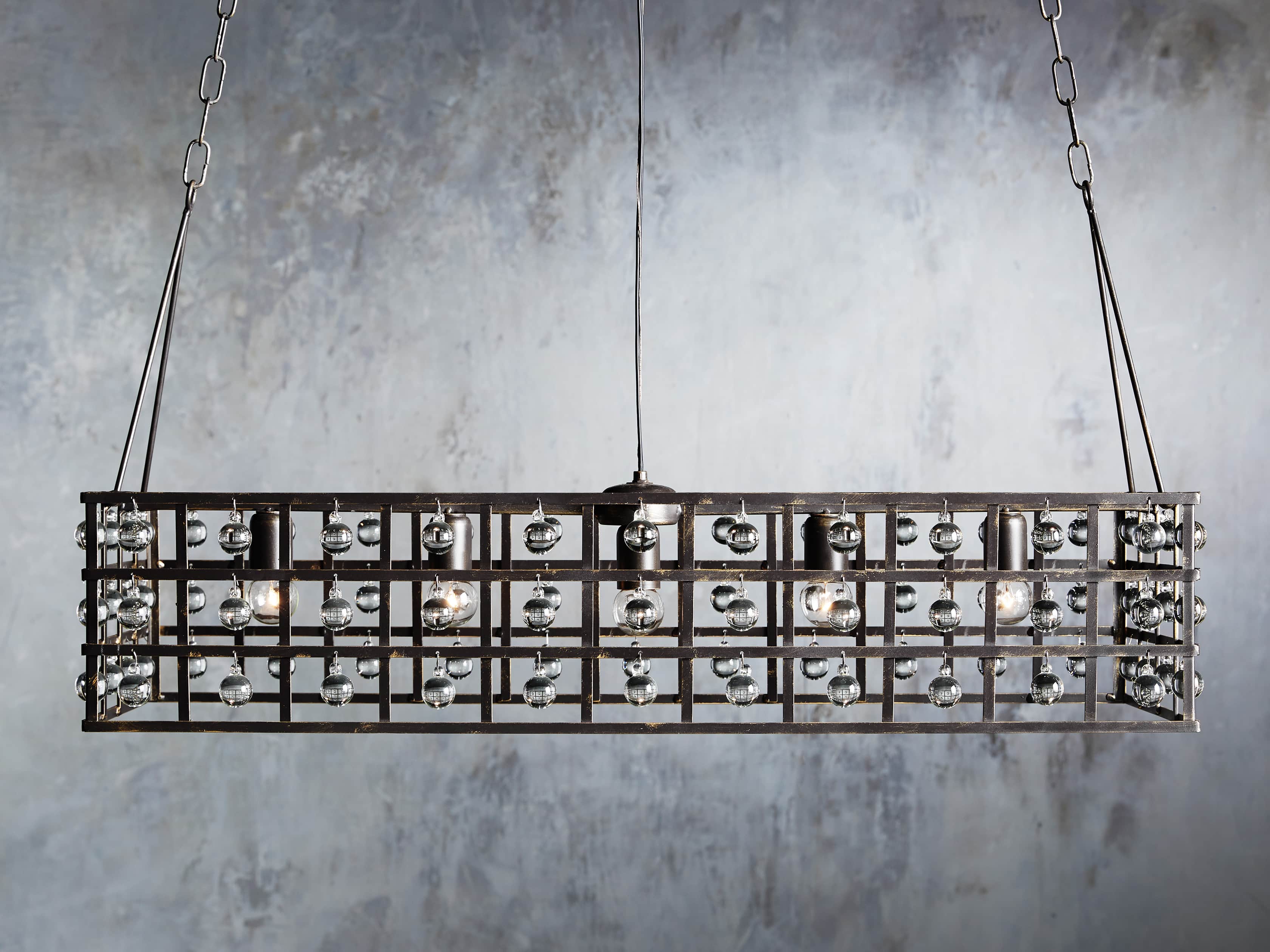 La Cage Astral Forge Rectangular Chandelier - Image 6