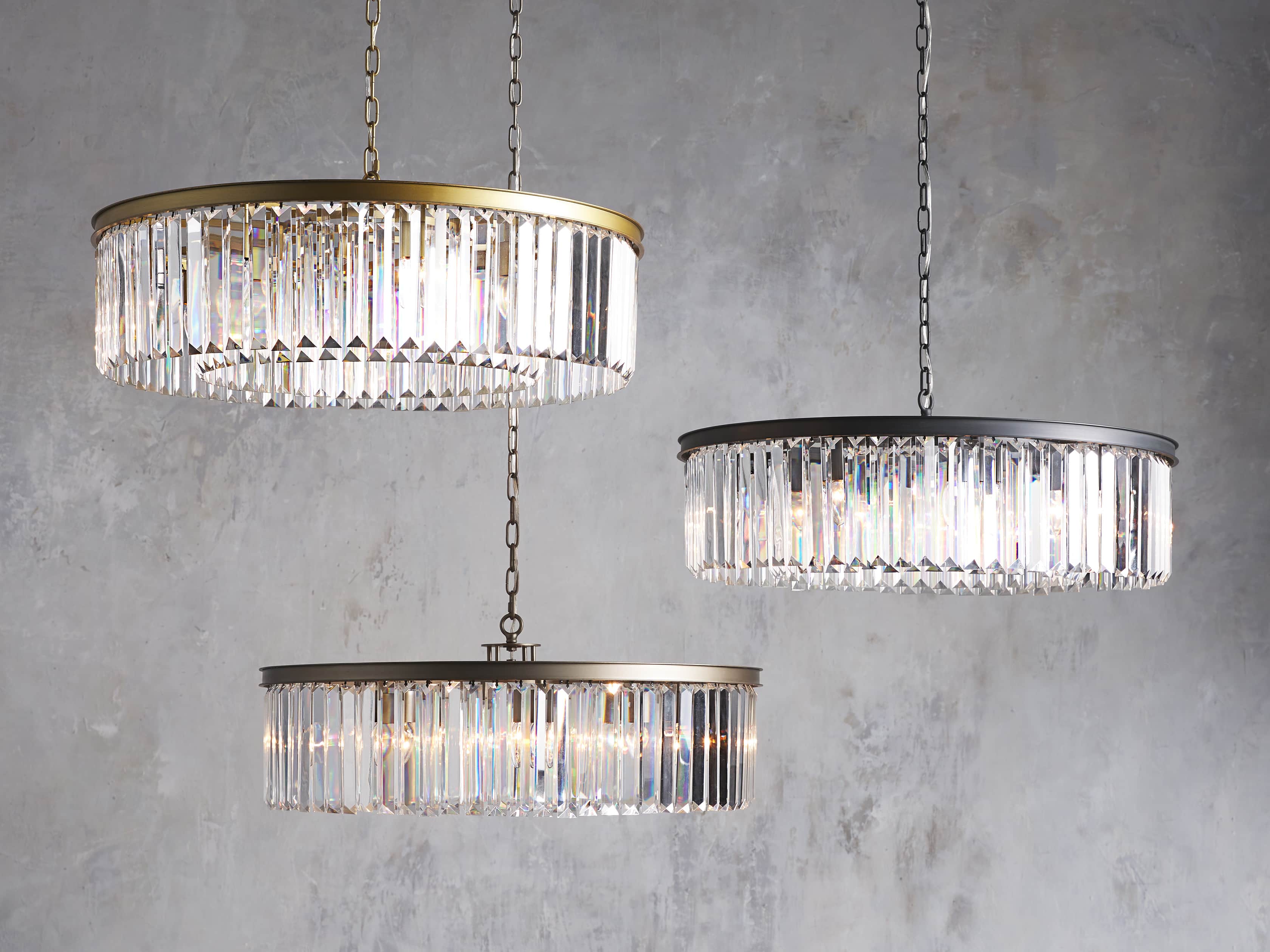 Leyland Faceted Deco Round Chandelier - Image 5