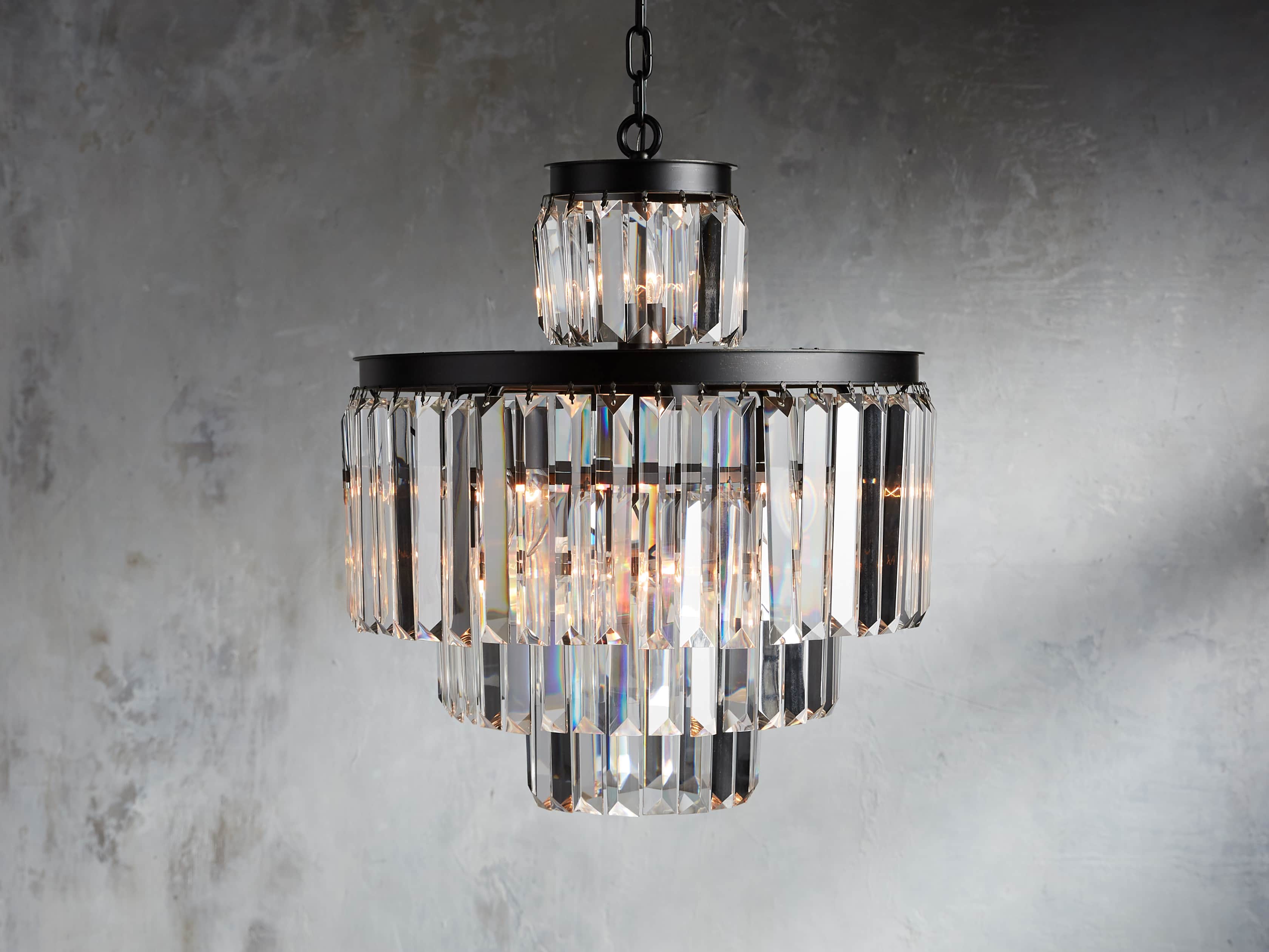 Leyland Faceted Deco Tiered Chandelier - Image 12