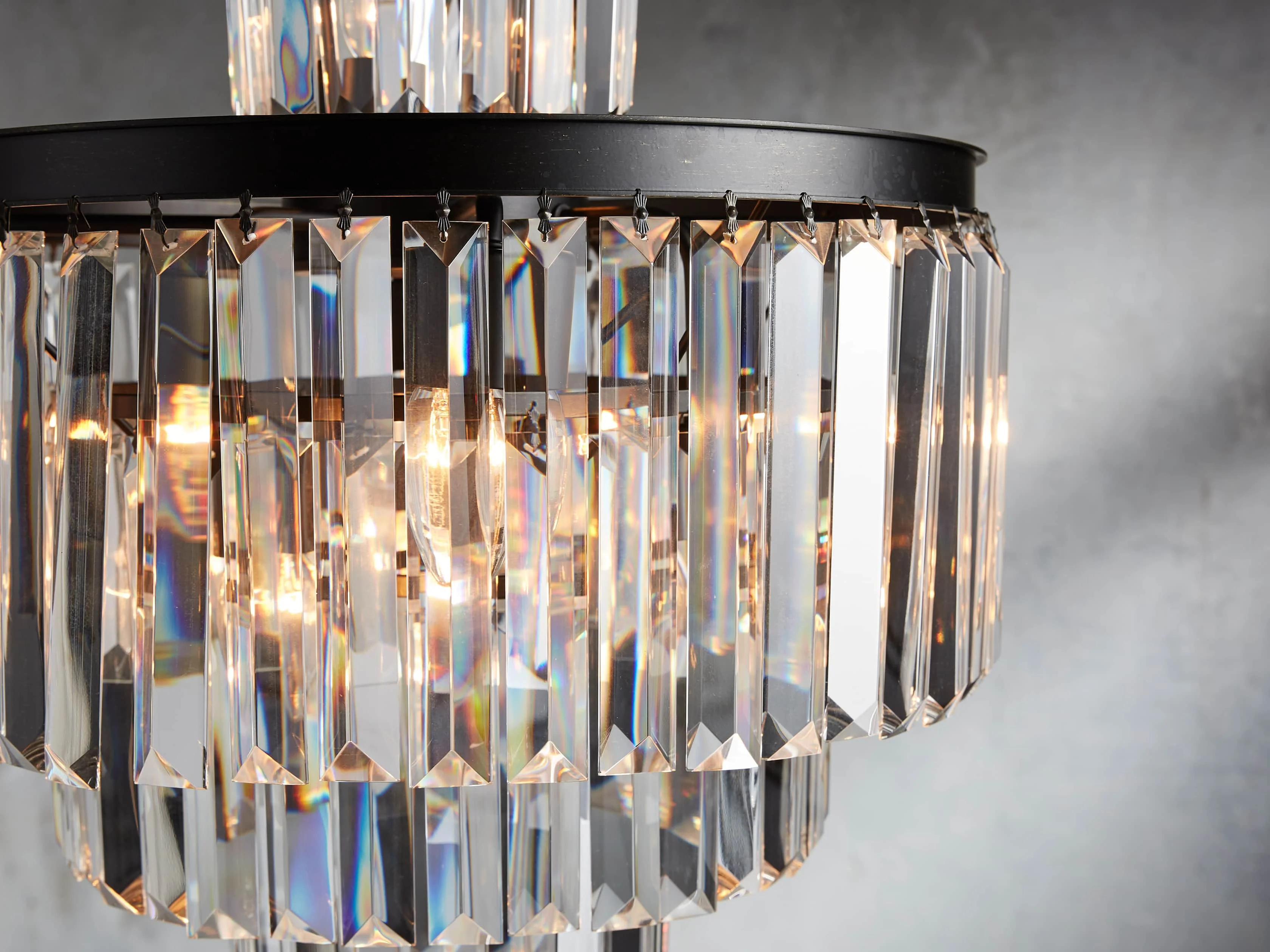 Leyland Faceted Deco Tiered Chandelier - Image 13